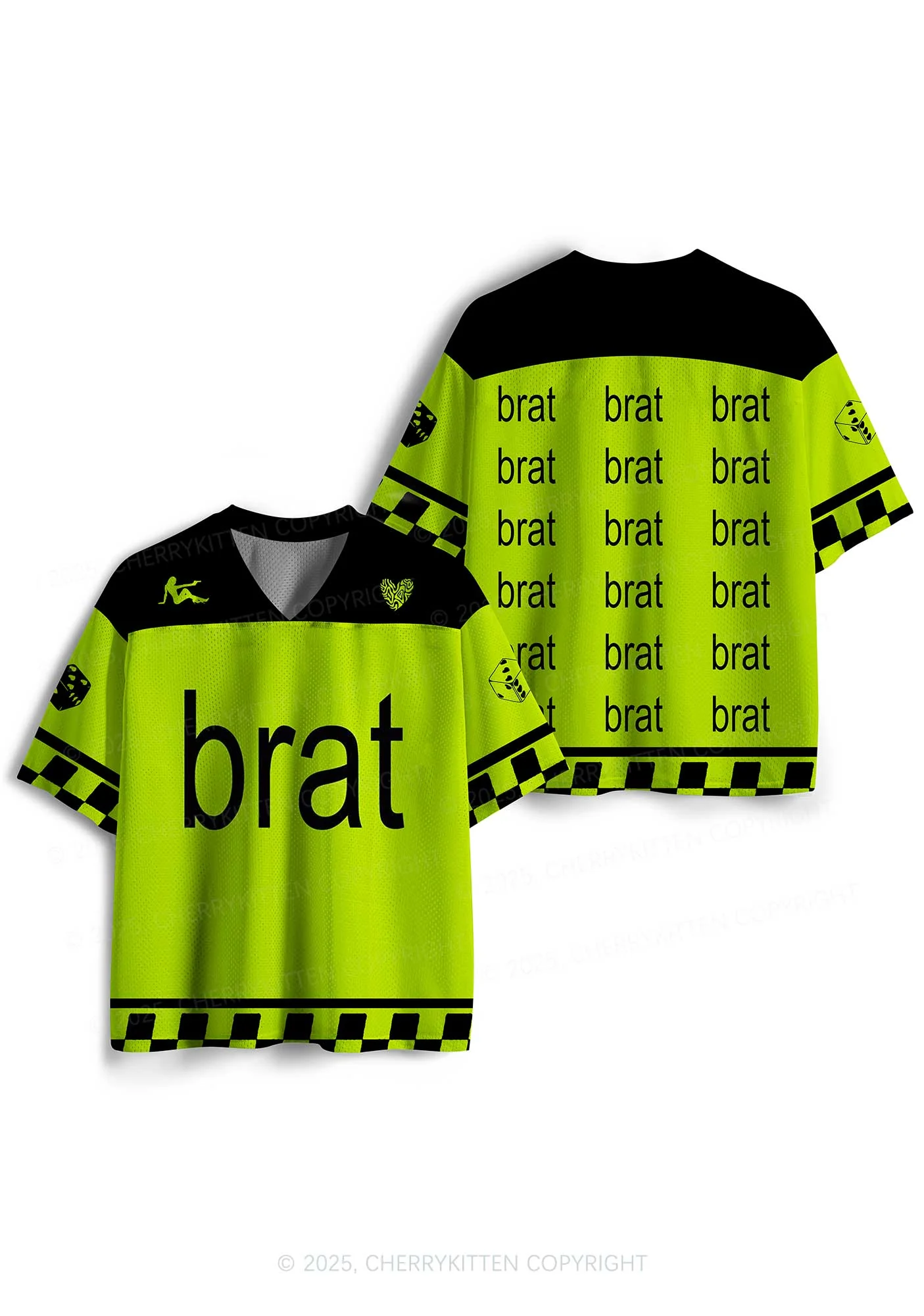 Green Brat Y2K Sport Jersey Shirts Cherrykitten - Image 5