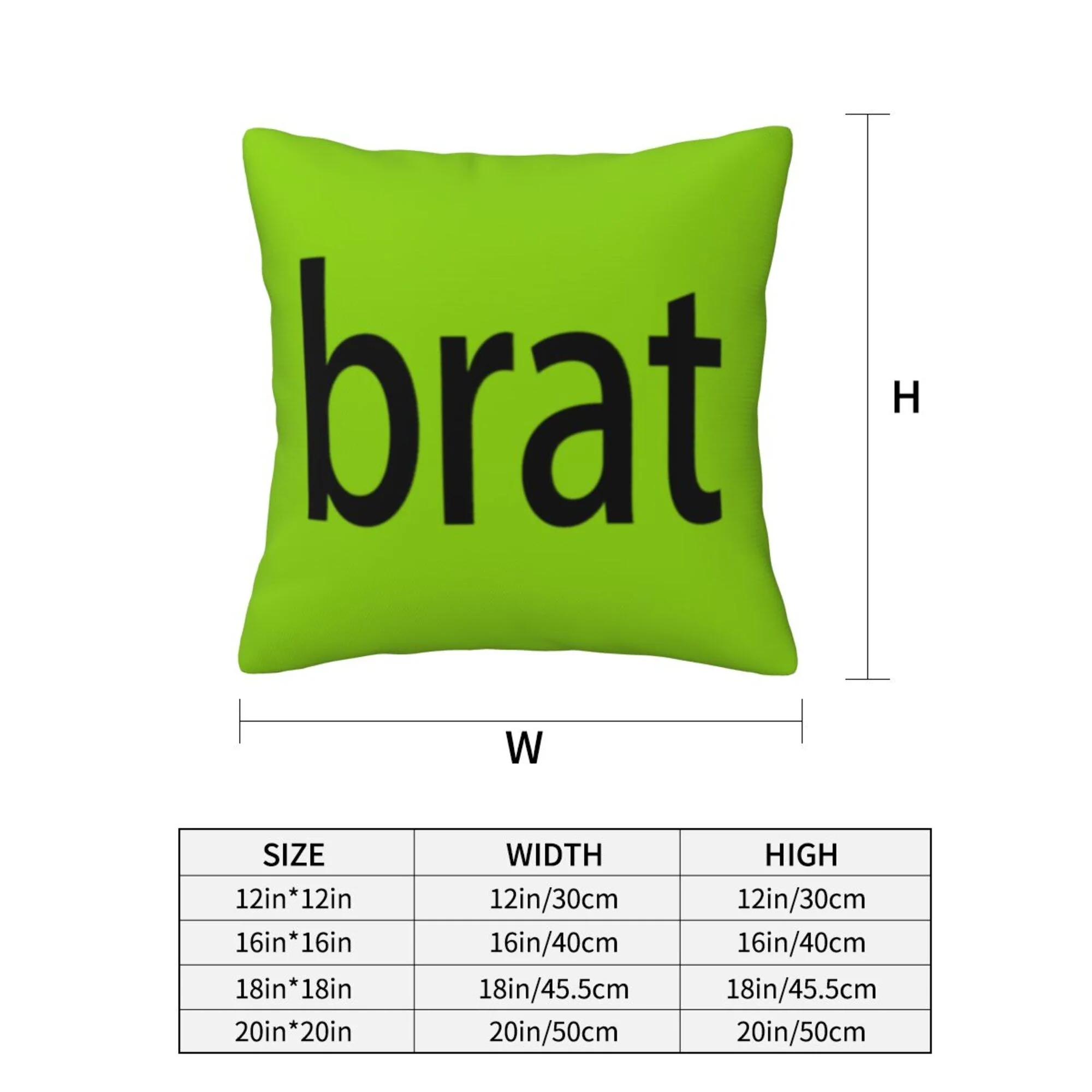 Green Brat Y2K Throw Pillow Cover Cherrykitten - Image 3
