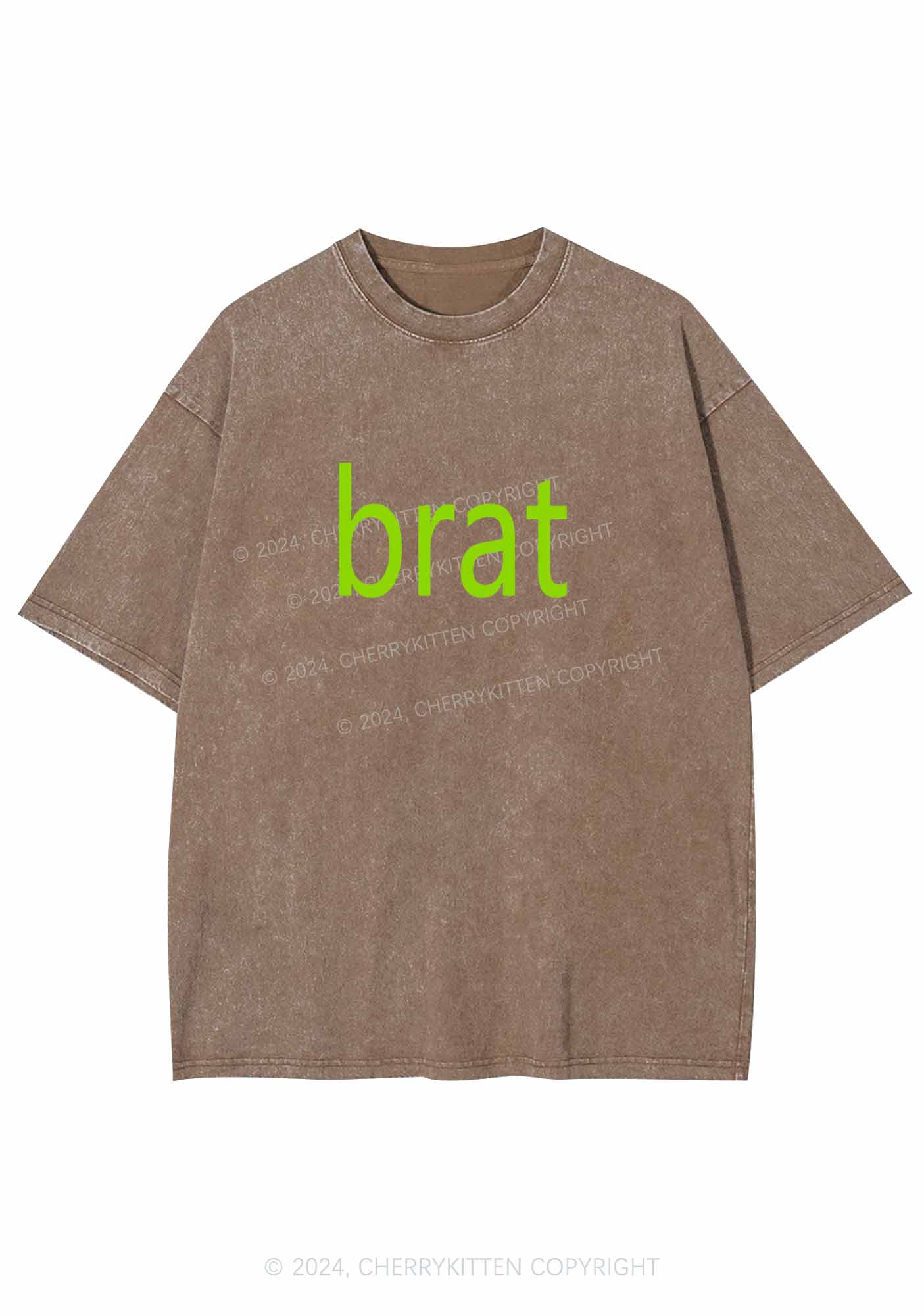 Green Brat Y2K Washed Tee Cherrykitten - Image 7