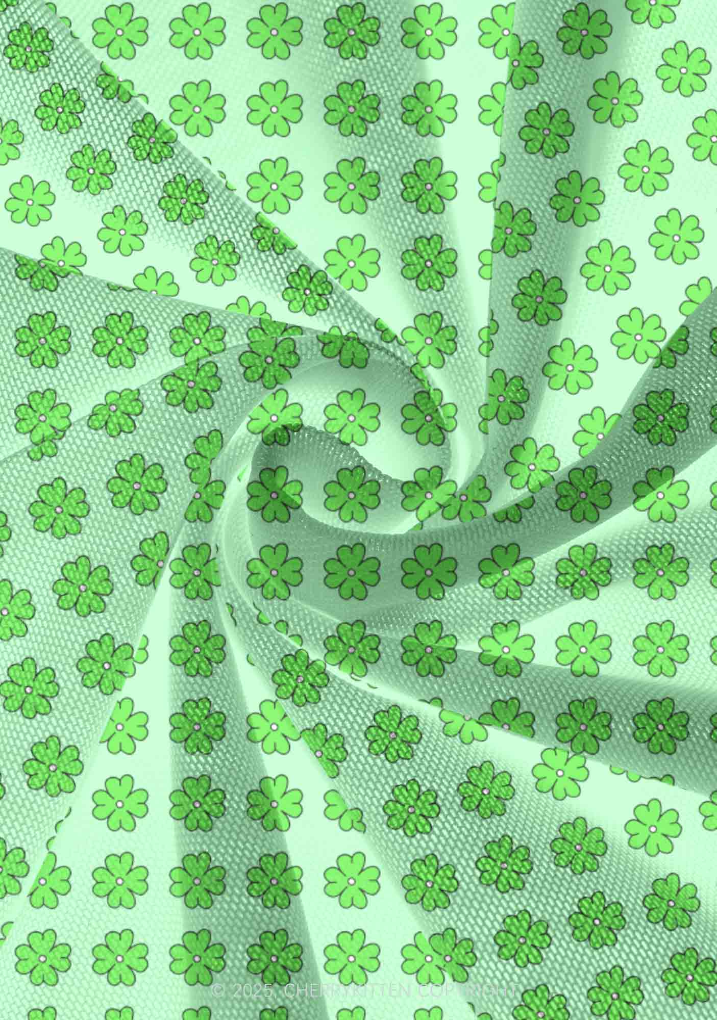 Green Clover Grid St Patricks Y2K Print Mini Layered Skirt Cherrykitten - Image 3