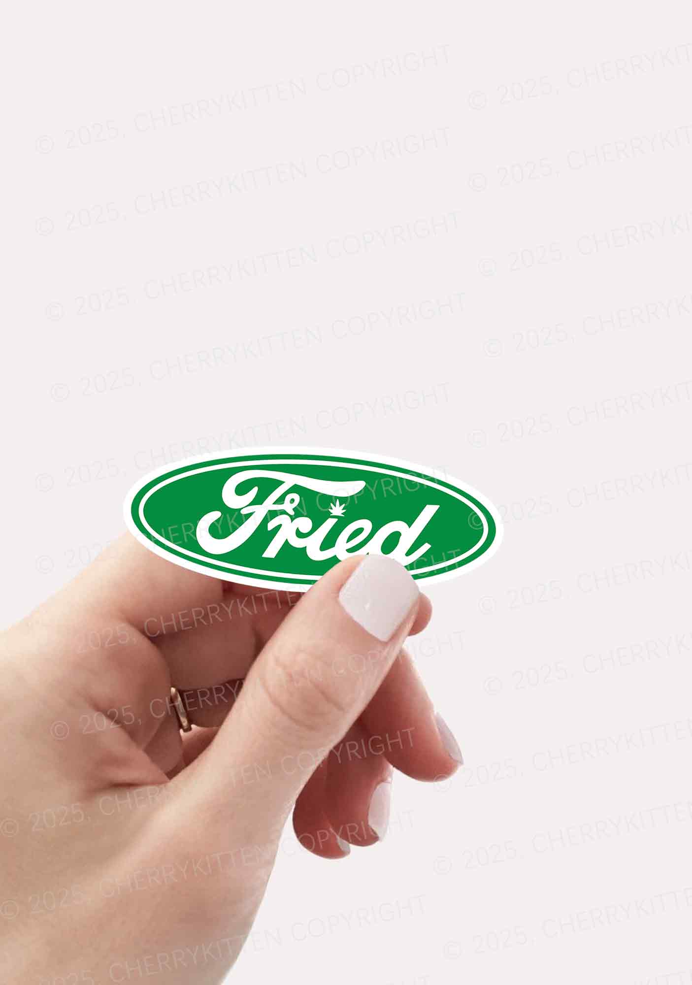 Green Fried 1Pc Y2K Sticker Cherrykitten - Image 2