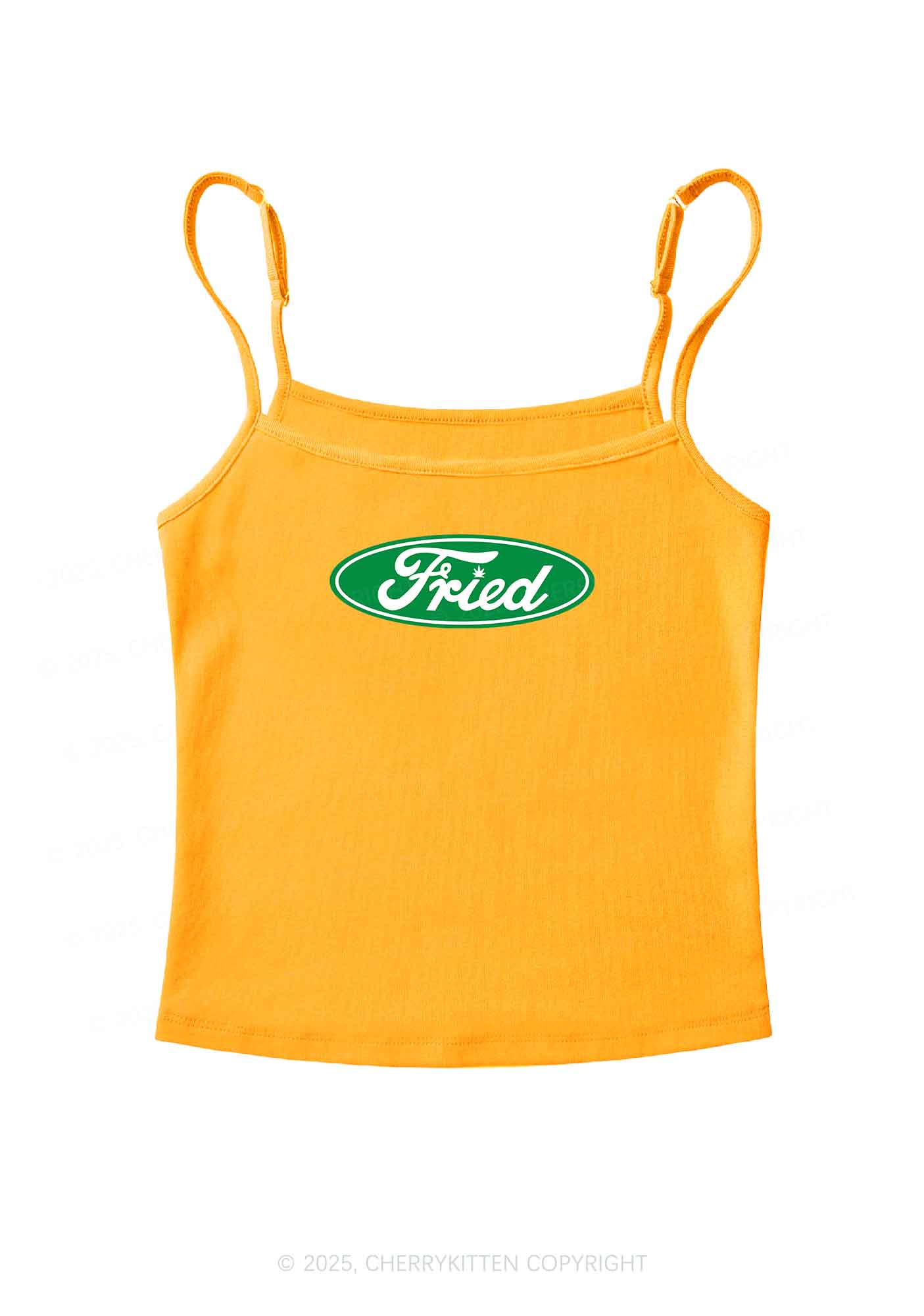 Green Fried Y2K Spaghetti Strap Cami Cherrykitten - Image 4