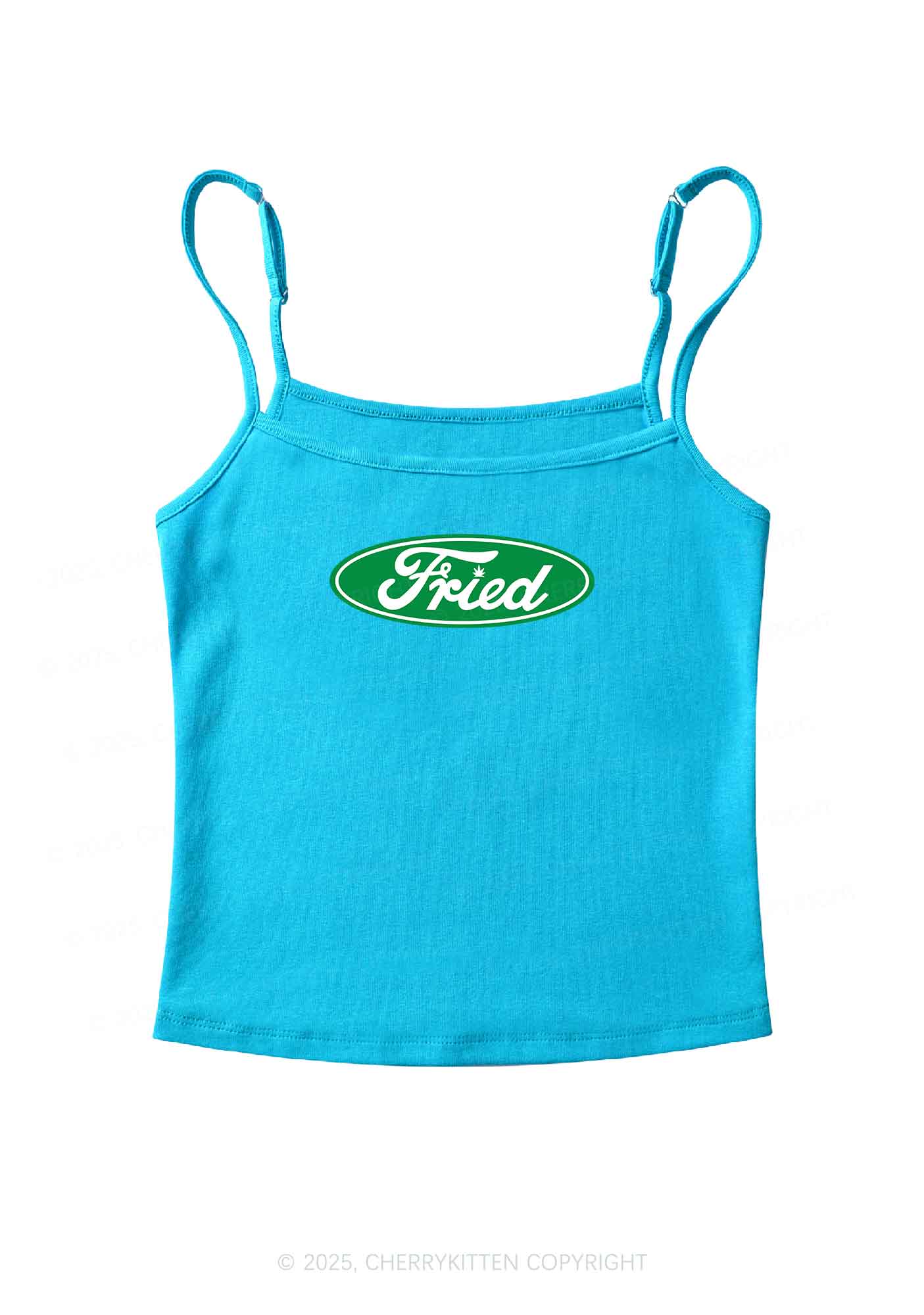Green Fried Y2K Spaghetti Strap Cami Cherrykitten - Image 6