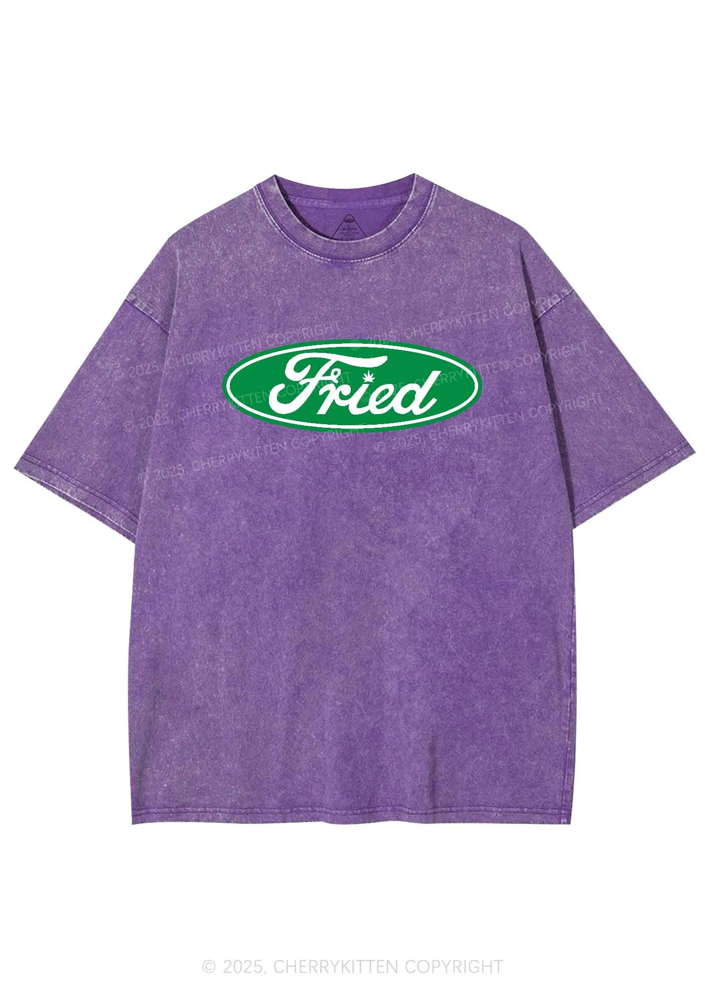Green Fried Y2K Washed Tee Cherrykitten - Image 5