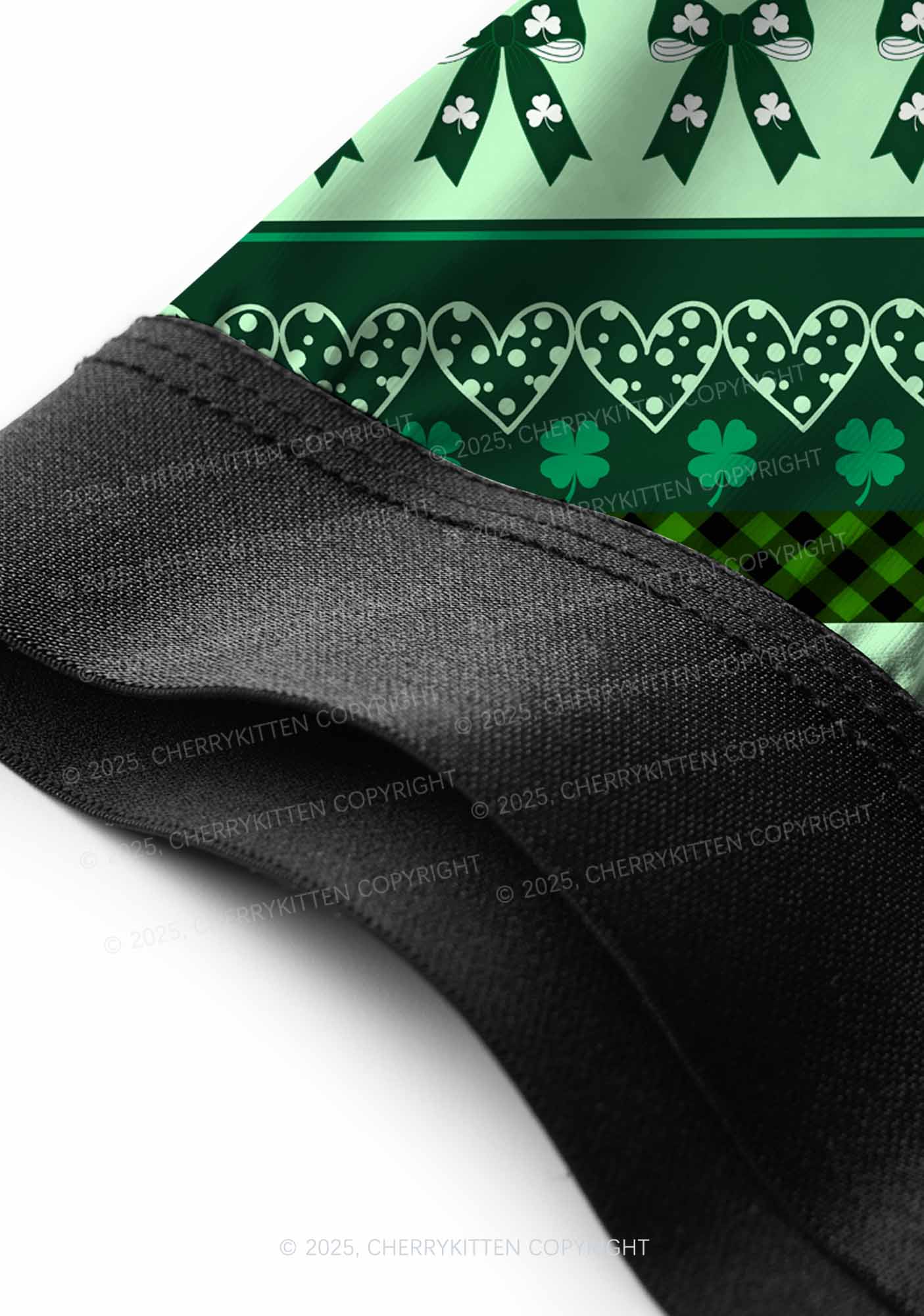 Green Gnome Shamrock Bows St Patricks Y2K Print Men Boxer Briefs Cherrykitten - Image 5
