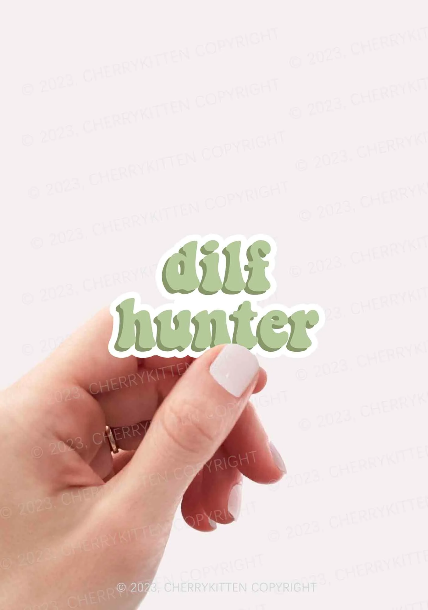 Green Hunter 1Pc Y2K Sticker Cherrykitten - Image 2