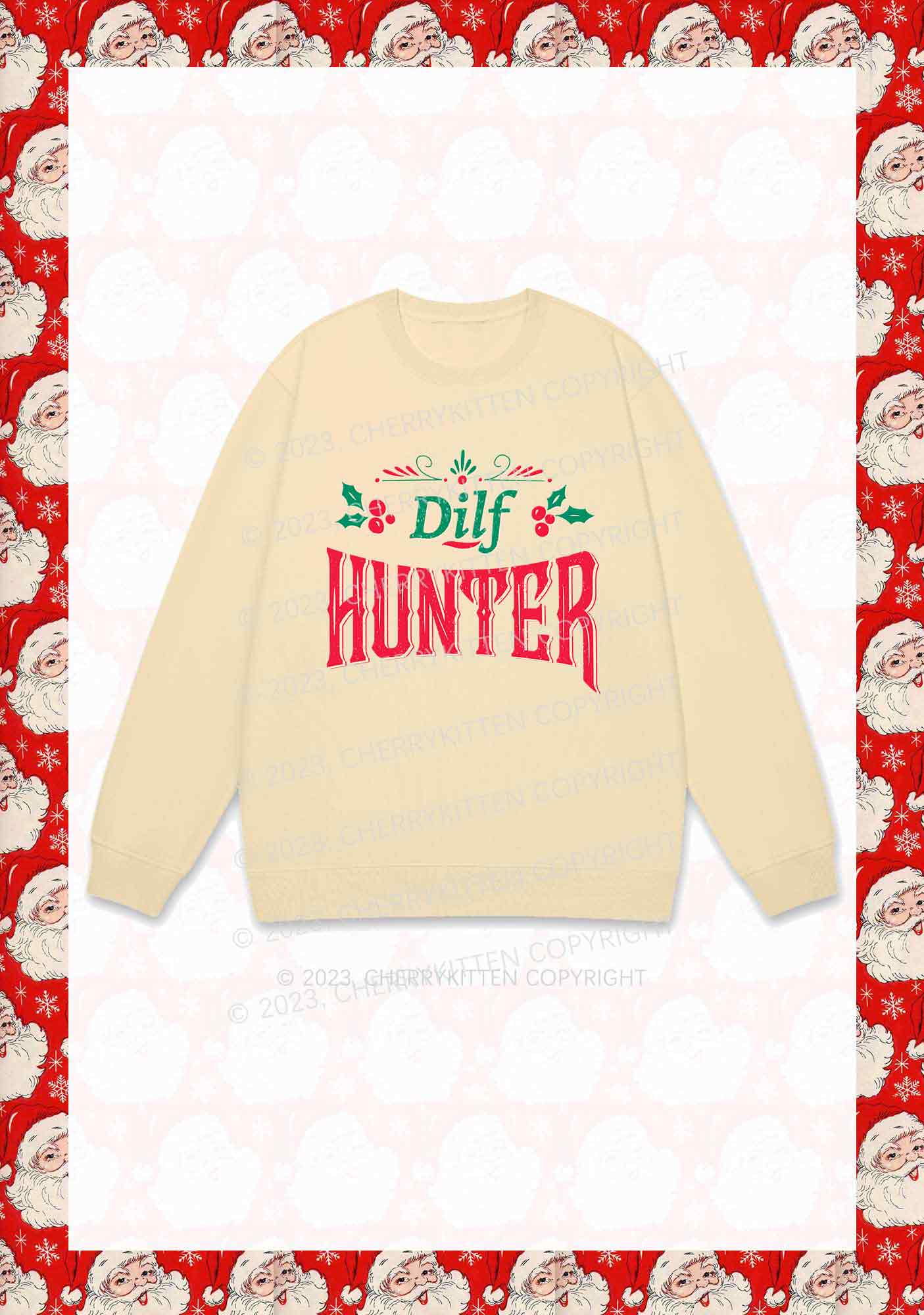 Green Hunter Christmas Y2K Sweatshirt Cherrykitten - Image 5