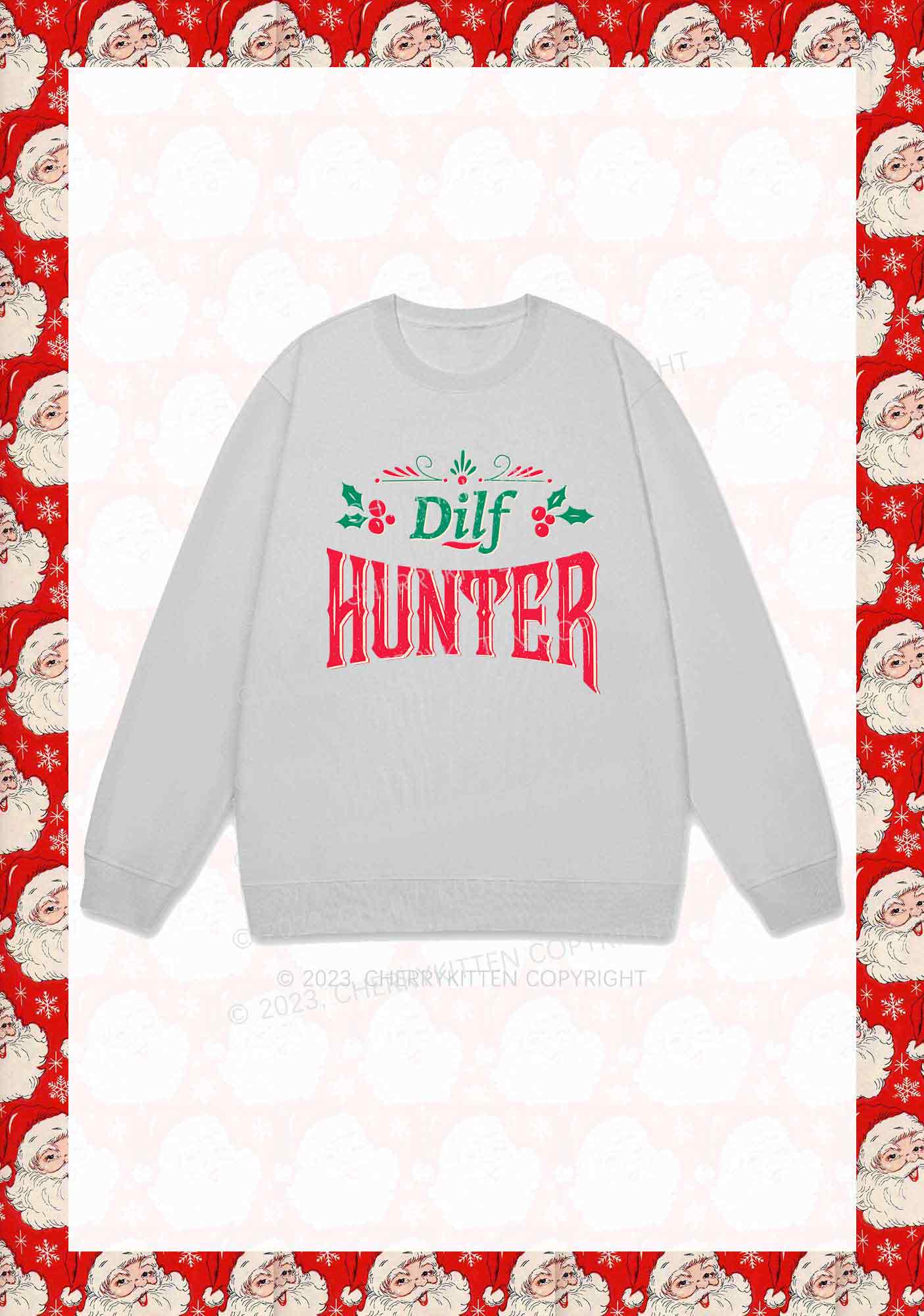 Green Hunter Christmas Y2K Sweatshirt Cherrykitten - Image 6