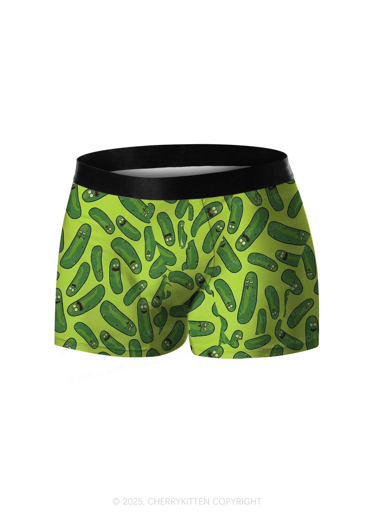 Green Pickles Y2K Print Men Boxer Briefs Cherrykitten - Image 3