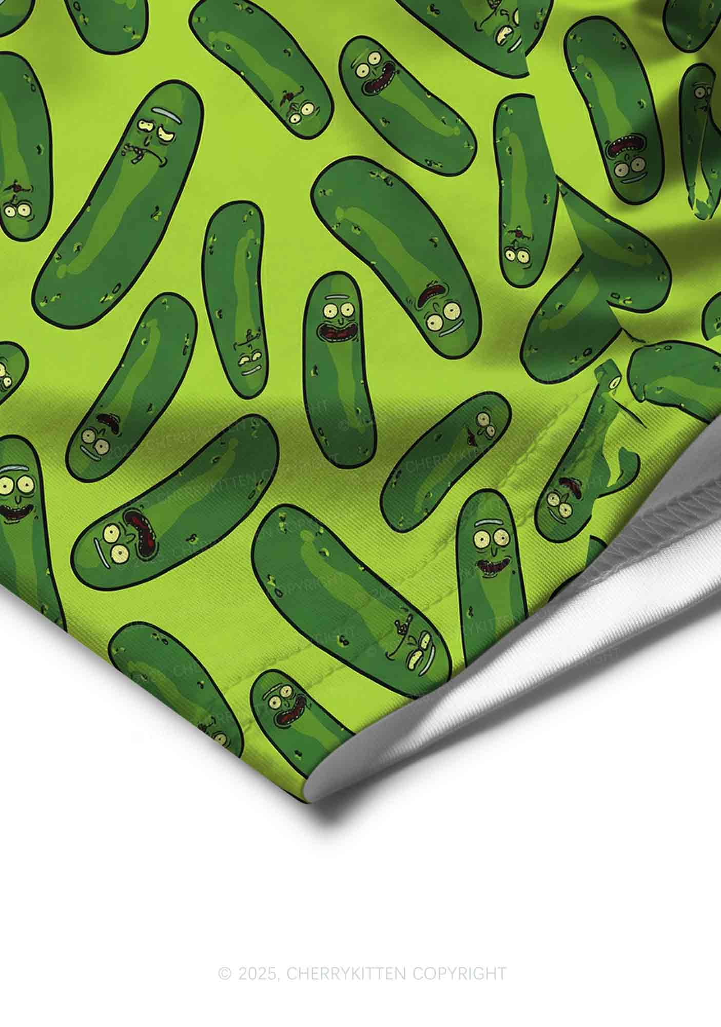 Green Pickles Y2K Print Men Boxer Briefs Cherrykitten - Image 5