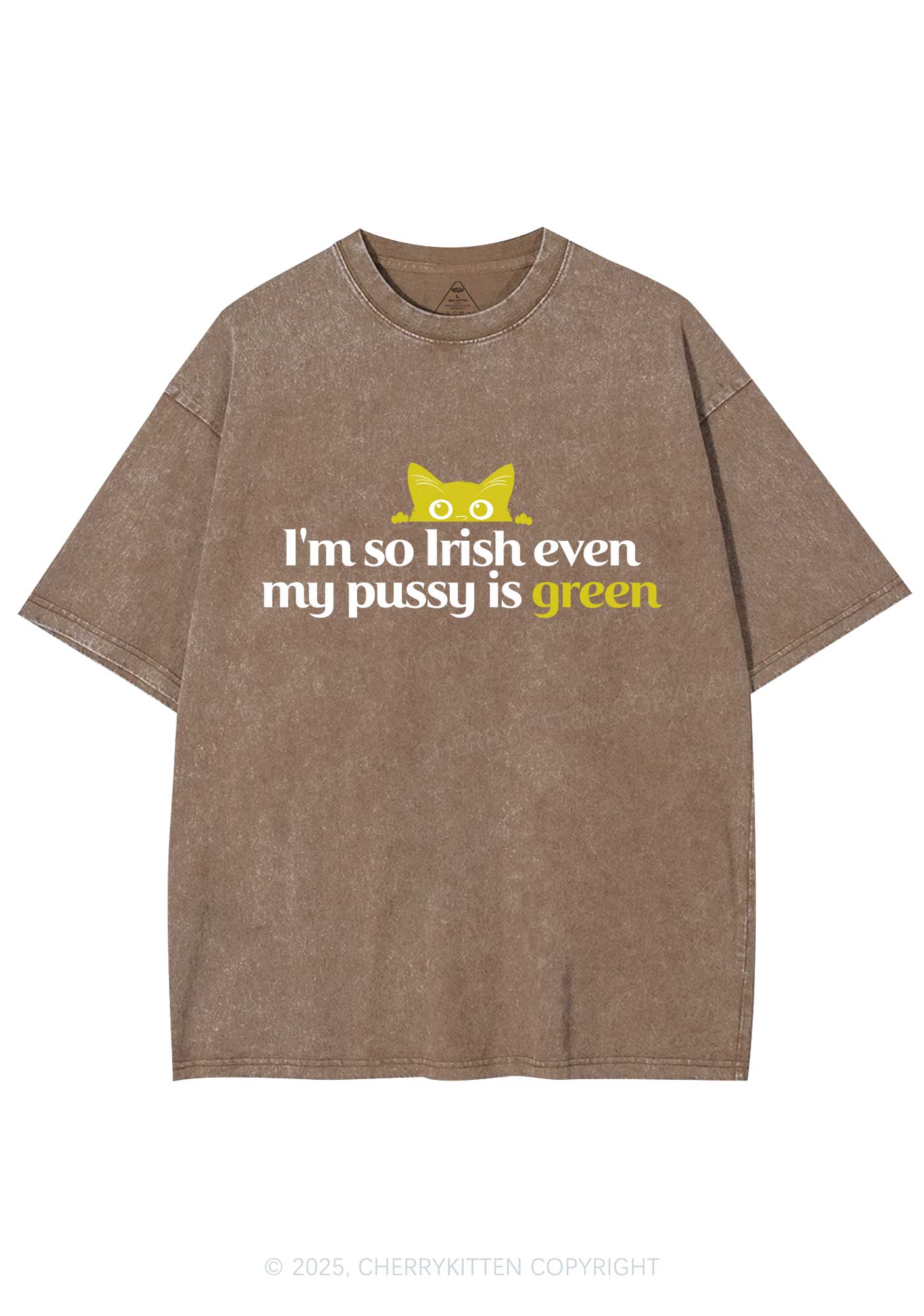 Green Puxxy St Patricks Y2K Washed Tee Cherrykitten - Image 9