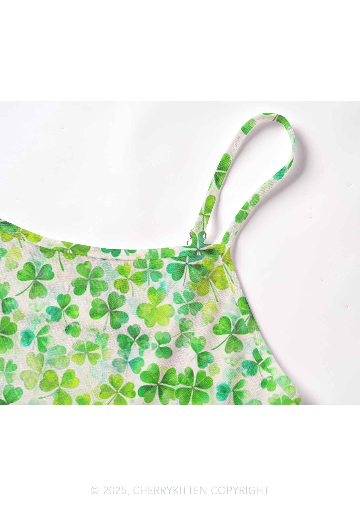 Green Shamrock Y2K Mesh Cami Tank Cherrykitten - Image 3