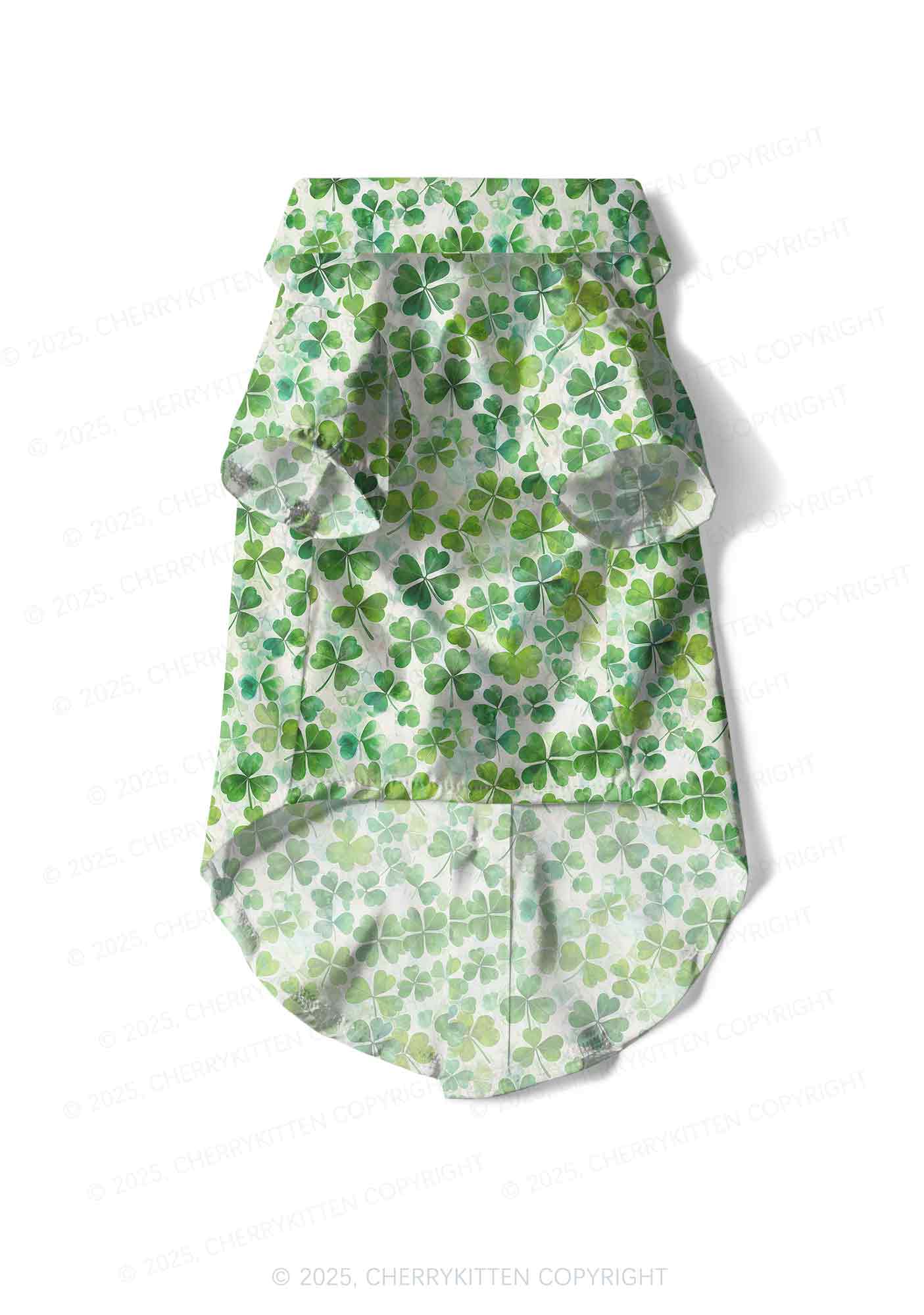 Green Shamrock Y2K Pet Shirts Cherrykitten - Image 4