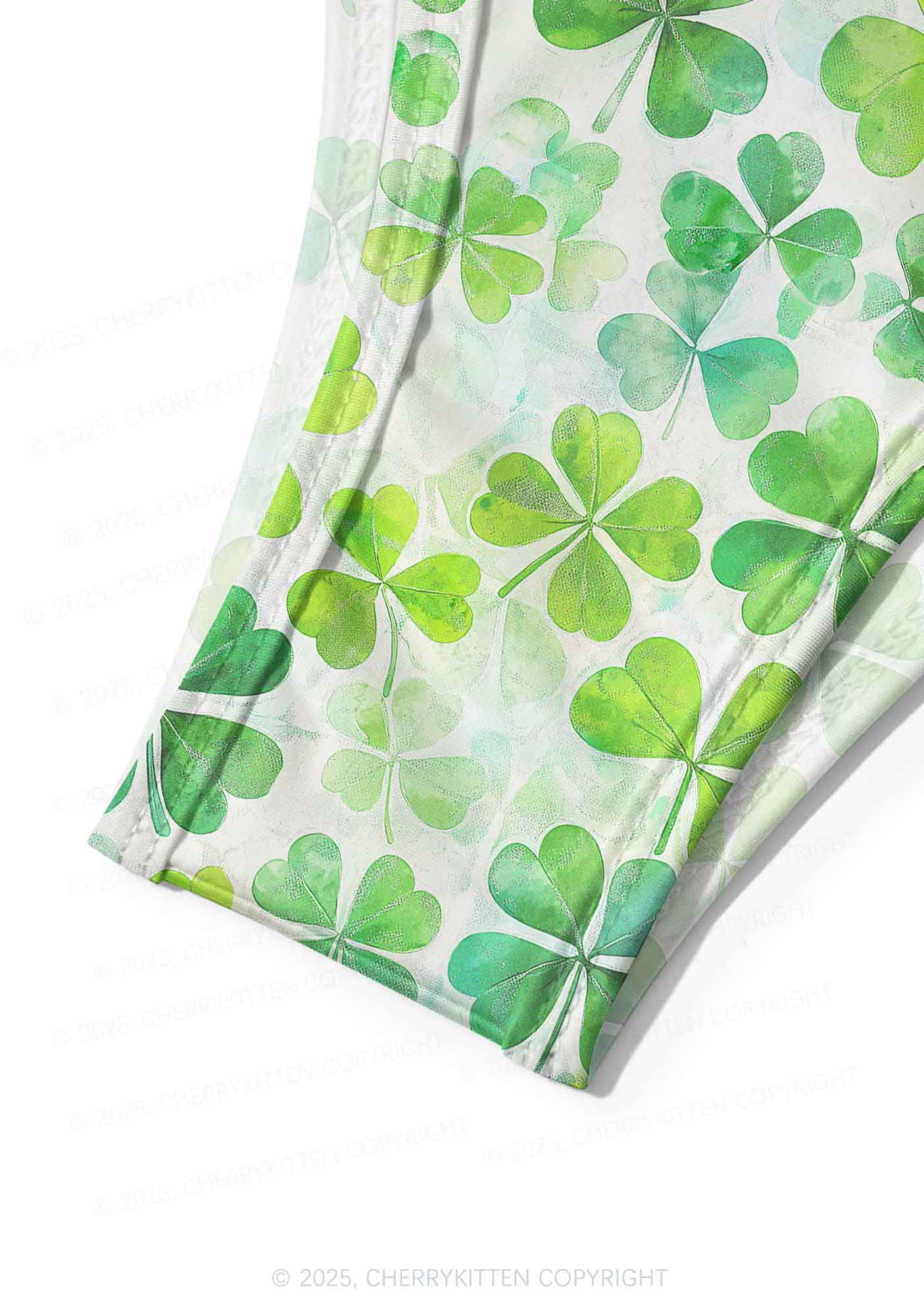 Green Shamrock Y2K Print Bikini Set Cherrykitten - Image 3