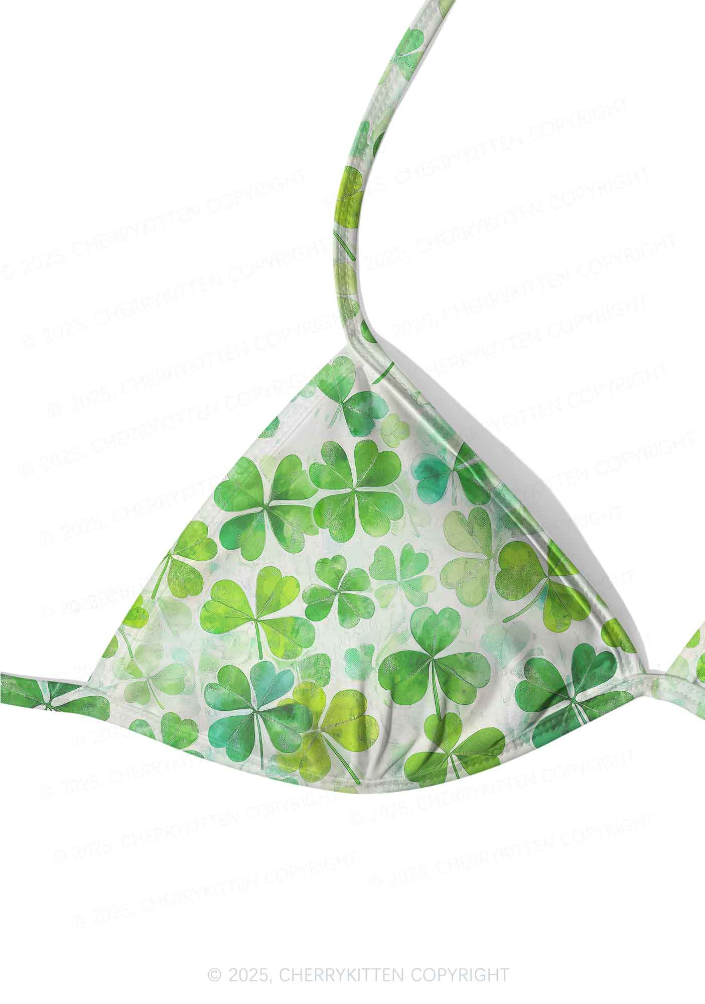 Green Shamrock Y2K Print Bikini Set Cherrykitten - Image 5
