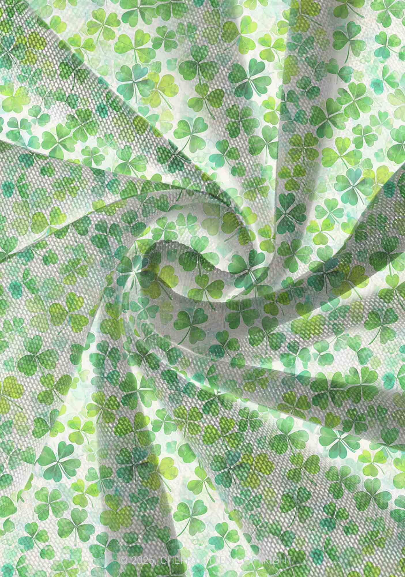 Green Shamrock Y2K Print Mini Layered Skirt Cherrykitten - Image 4