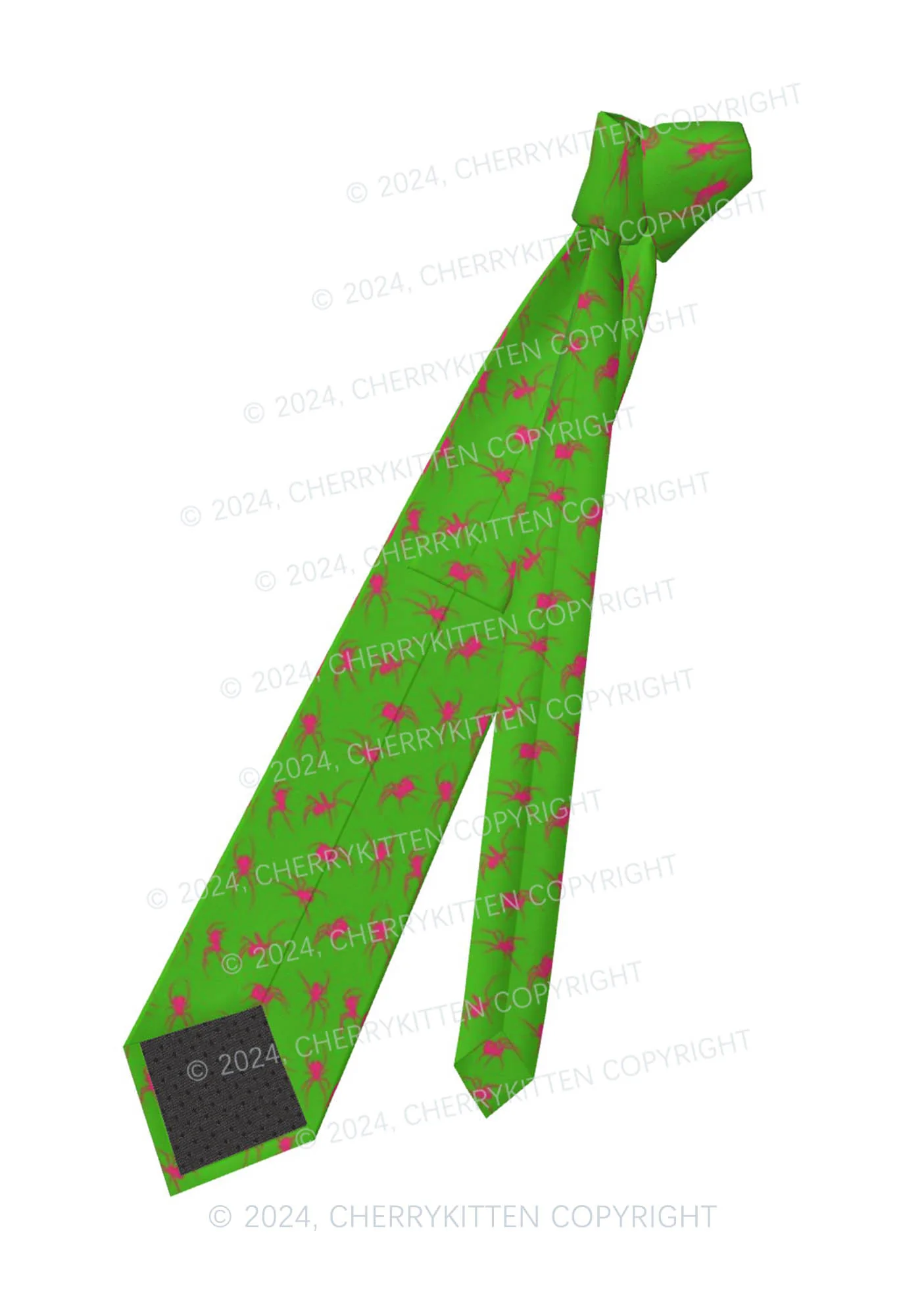 Green Spider Y2K Necktie Cherrykitten - Image 5