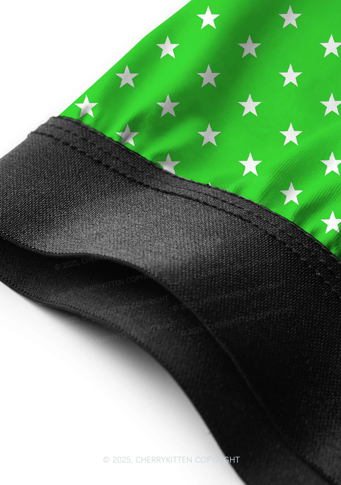 Green Star Y2K Print Men Boxer Briefs Cherrykitten - Image 4