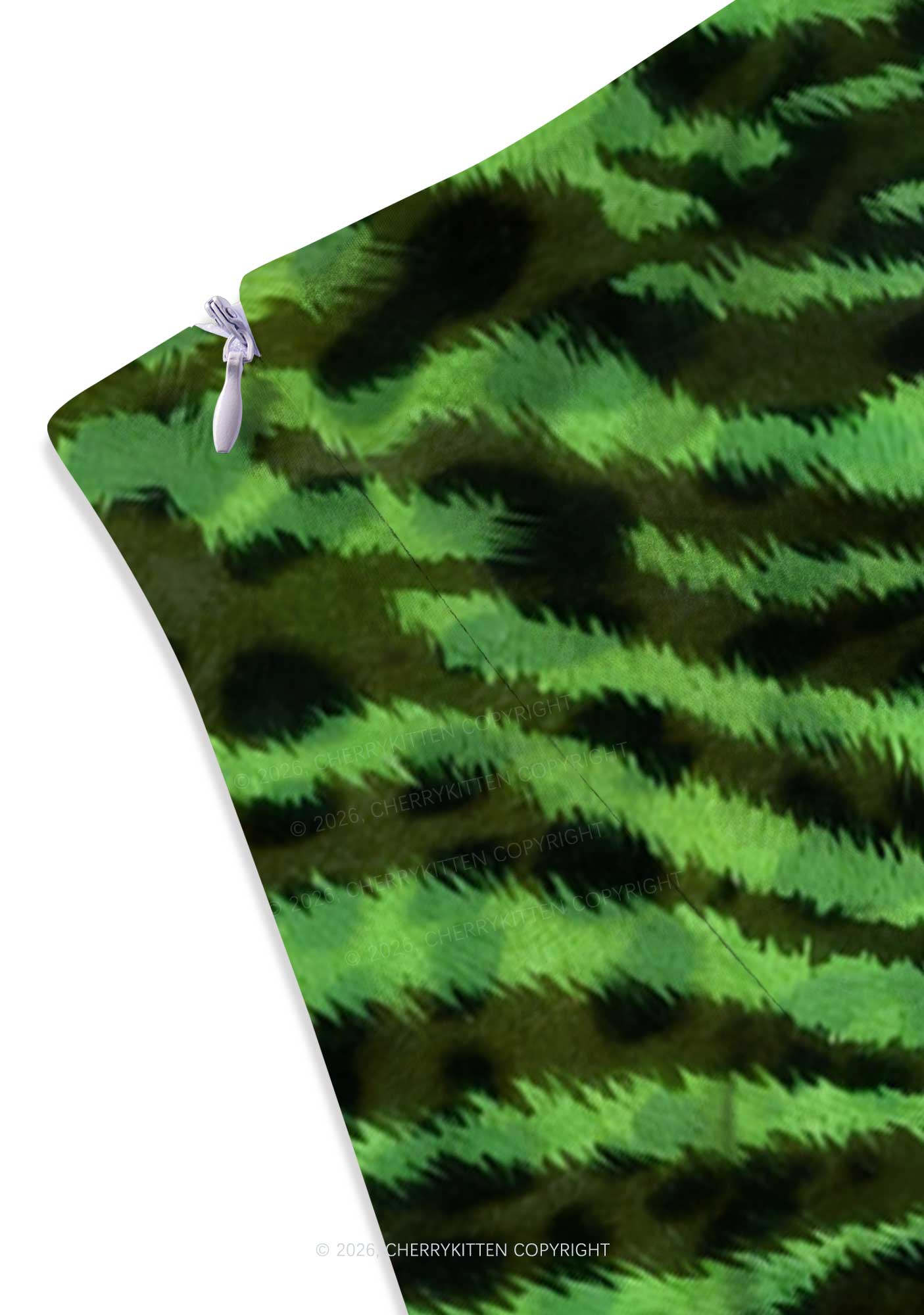 Green Zebra Leopard Pattern St Patricks Y2K Print Mini Skirt Cherrykitten - Image 3