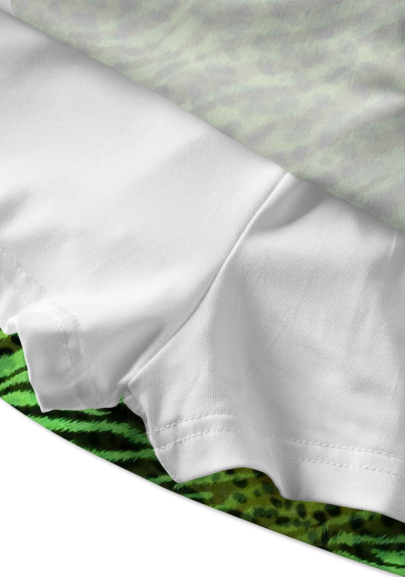 Green Zebra Leopard Pattern St Patricks Y2K Print Mini Skirt Cherrykitten - Image 4