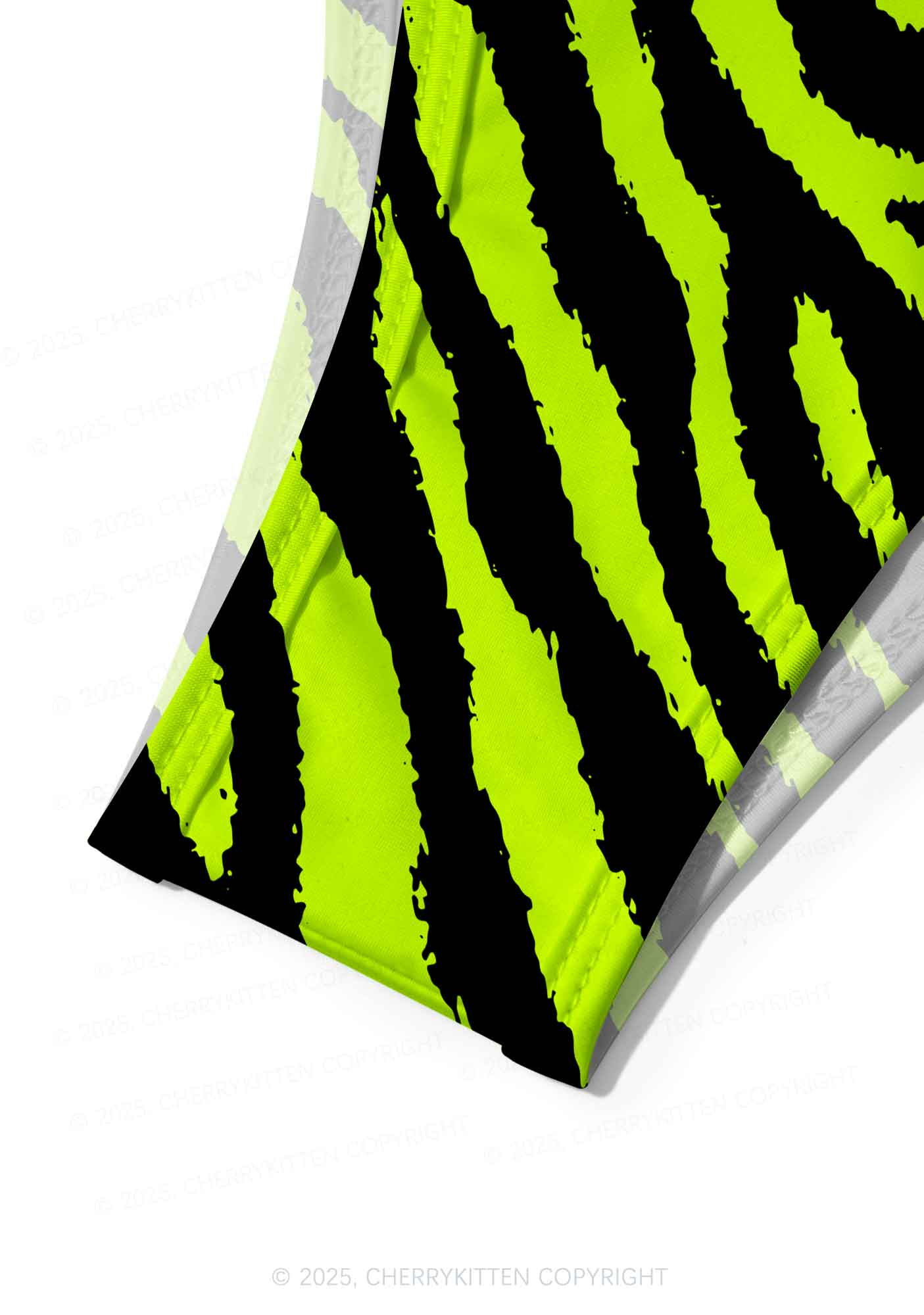 Green Zebra Y2K Print Bikini Set Cherrykitten - Image 3