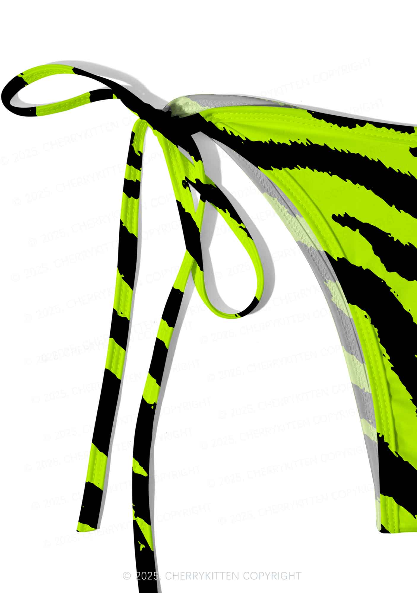 Green Zebra Y2K Print Bikini Set Cherrykitten - Image 4
