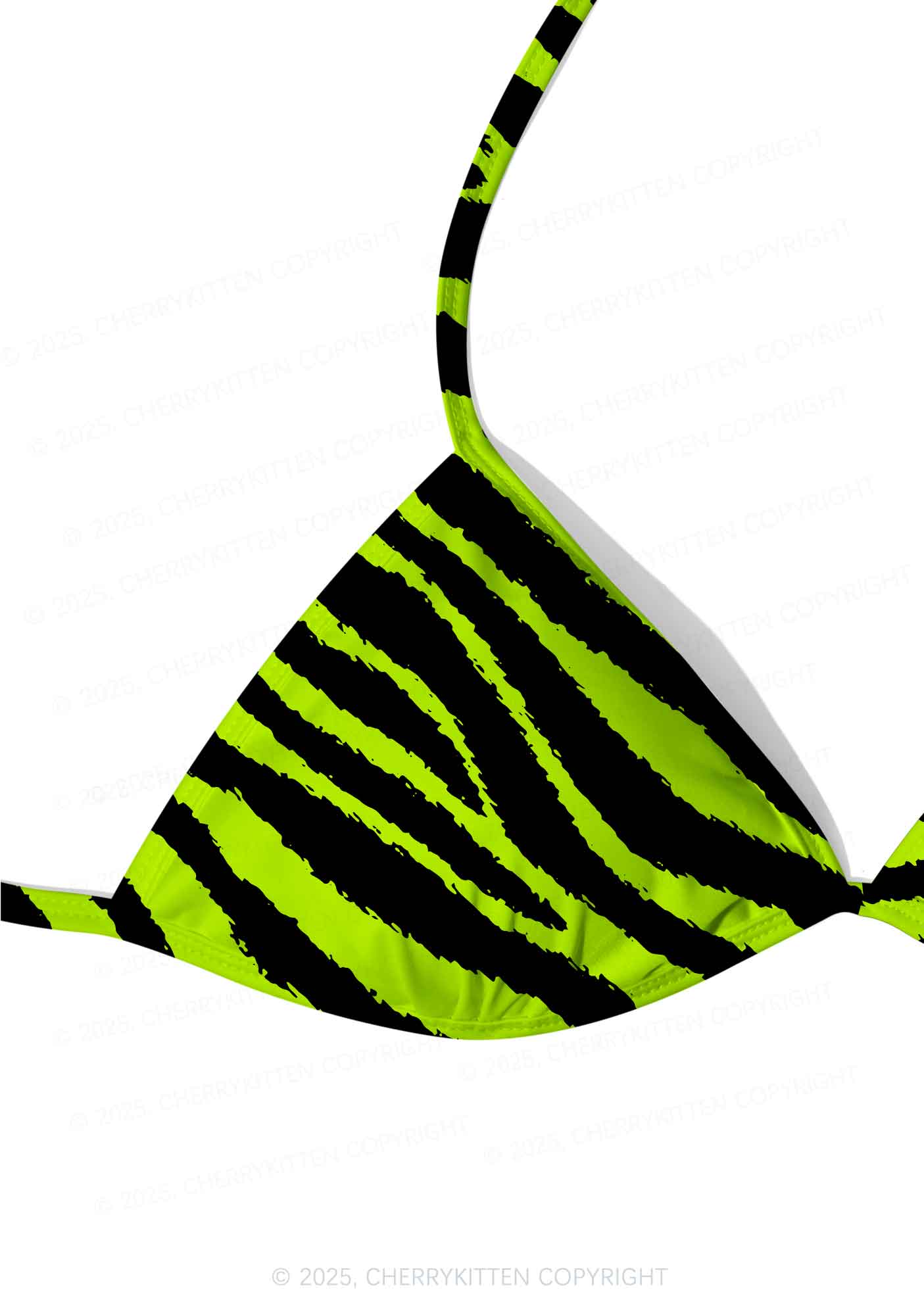 Green Zebra Y2K Print Bikini Set Cherrykitten - Image 5