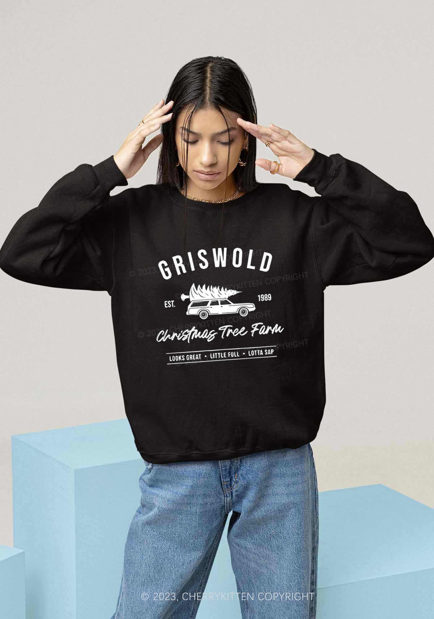 Griswold EST. 1989 Christmas Y2K Sweatshirt Cherrykitten - Image 2
