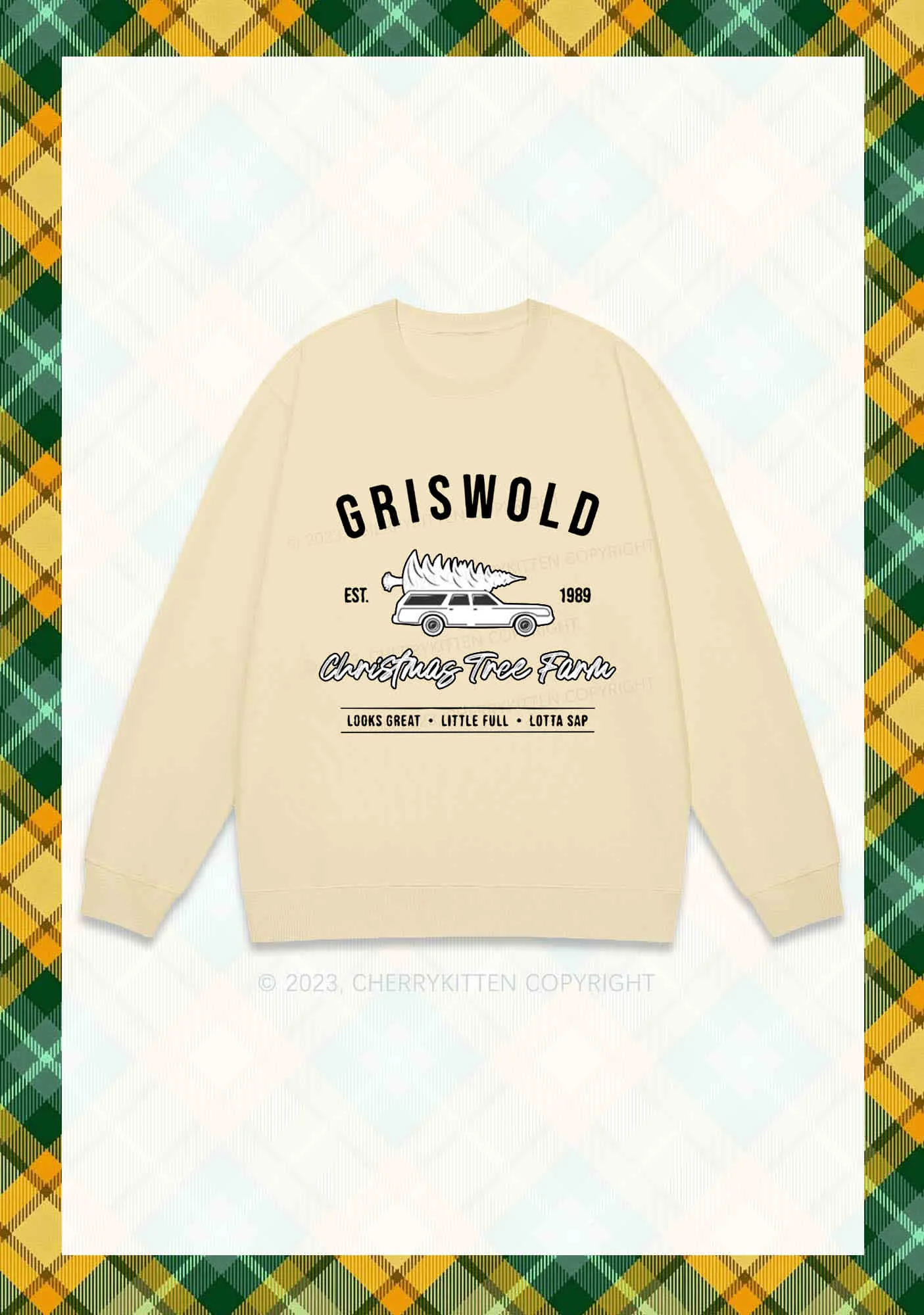 Griswold EST. 1989 Christmas Y2K Sweatshirt Cherrykitten - Image 4