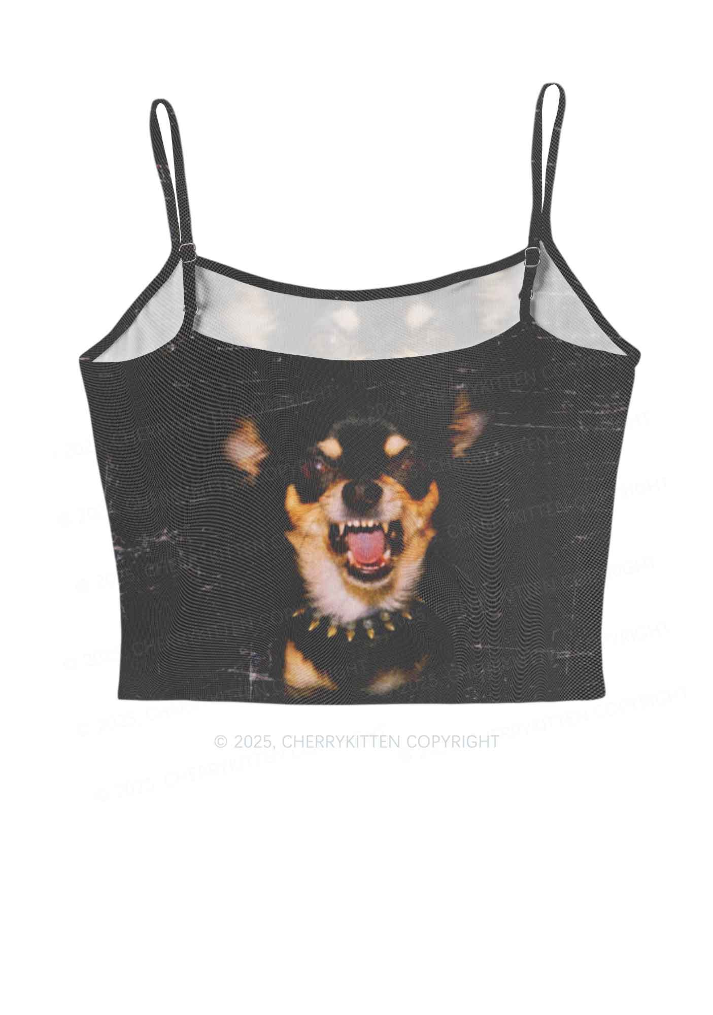 Growling Puppy Y2K Mesh Cami Tank Cherrykitten - Image 3