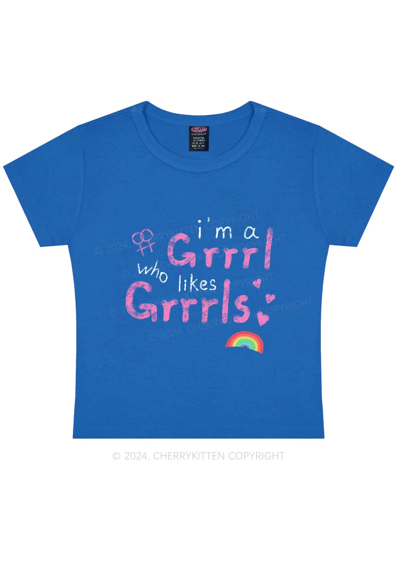 Grrrl Likes Grrrls Y2K Baby Tee Cherrykitten - Image 10