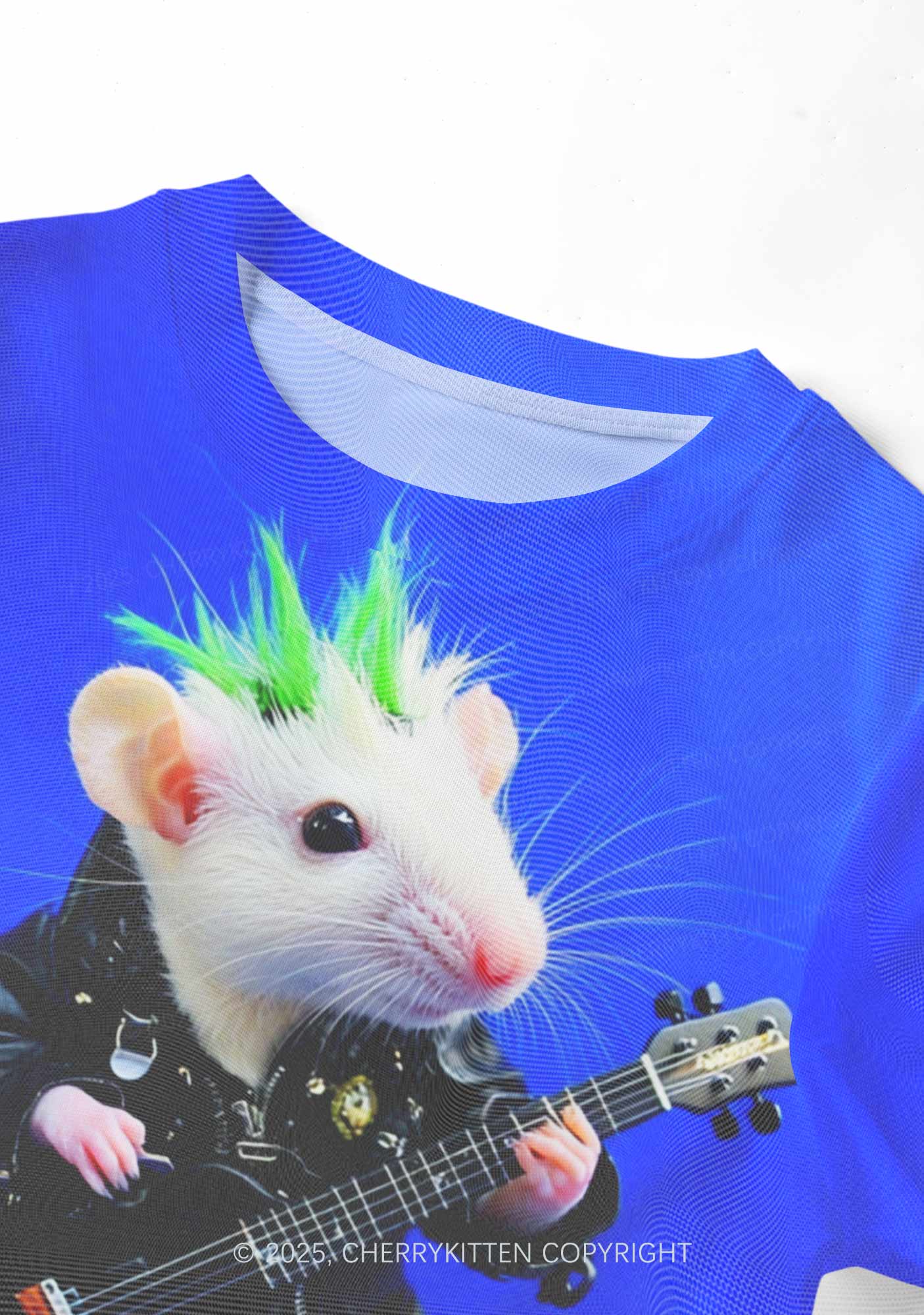 Guitar Playing Ratz Y2K Mesh Crop Top Cherrykitten - Image 4