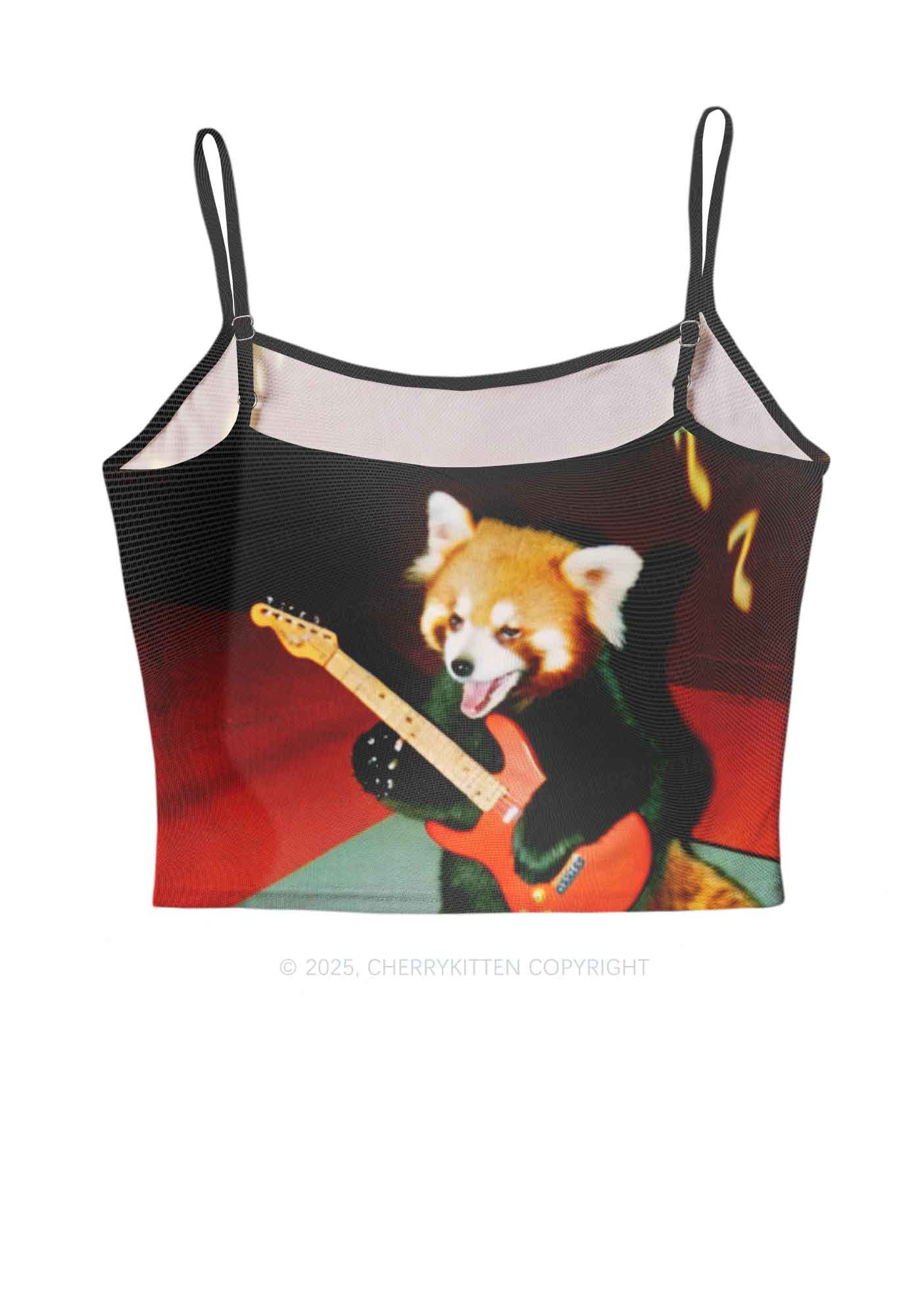 Guitar Raccoon Y2K Mesh Cami Tank Cherrykitten - Image 2