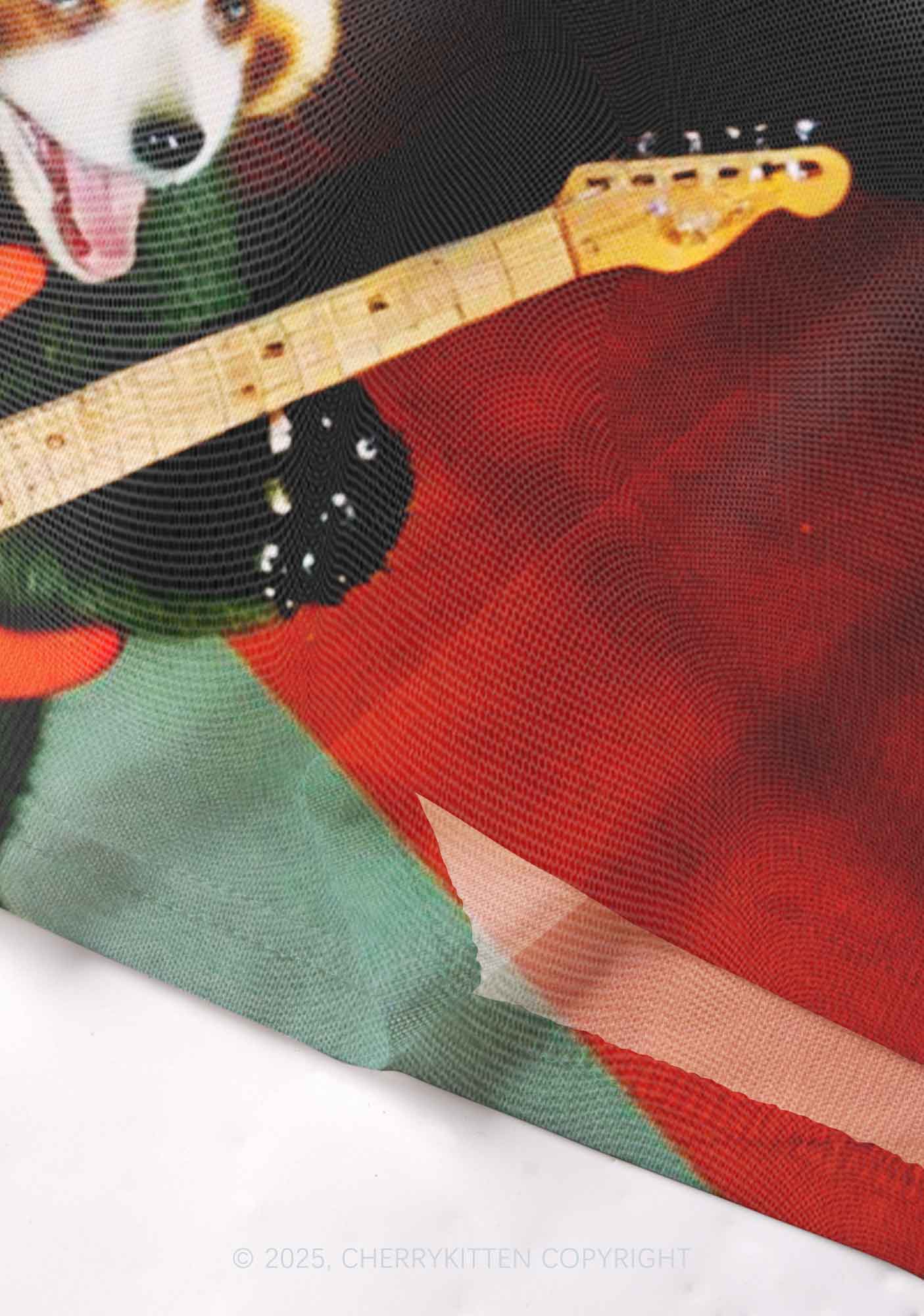 Guitar Raccoon Y2K Mesh Cami Tank Cherrykitten - Image 4