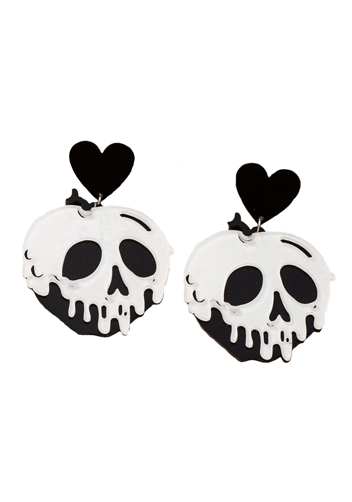 Halloween Acrylic Skull Head Y2K Earrings Cherrykitten - Image 2