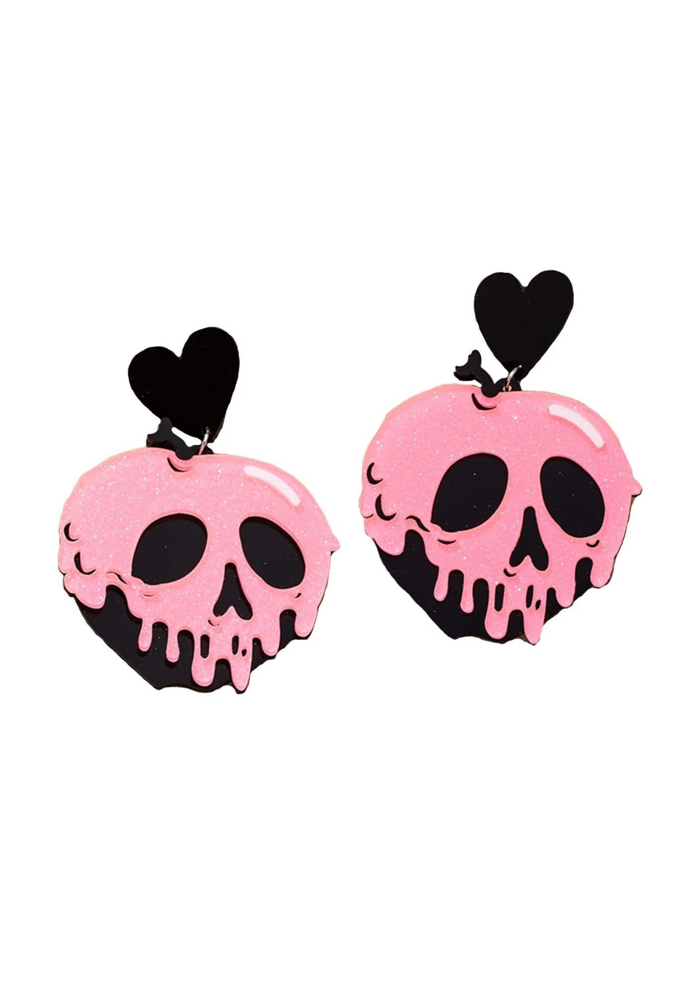 Halloween Acrylic Skull Head Y2K Earrings Cherrykitten - Image 3
