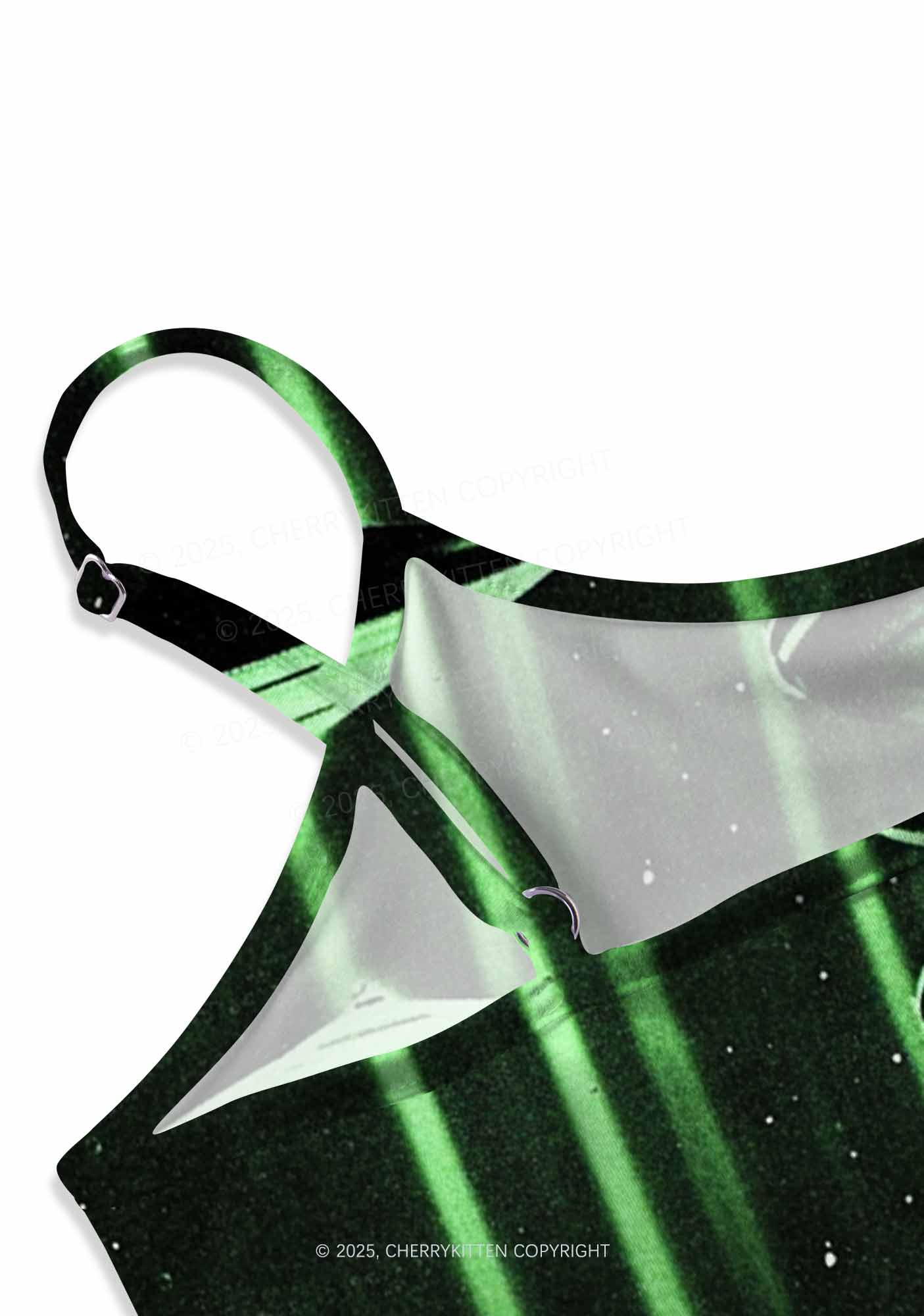 Halloween Alien DJ Y2K Print Slip Dress Cherrykitten - Image 3