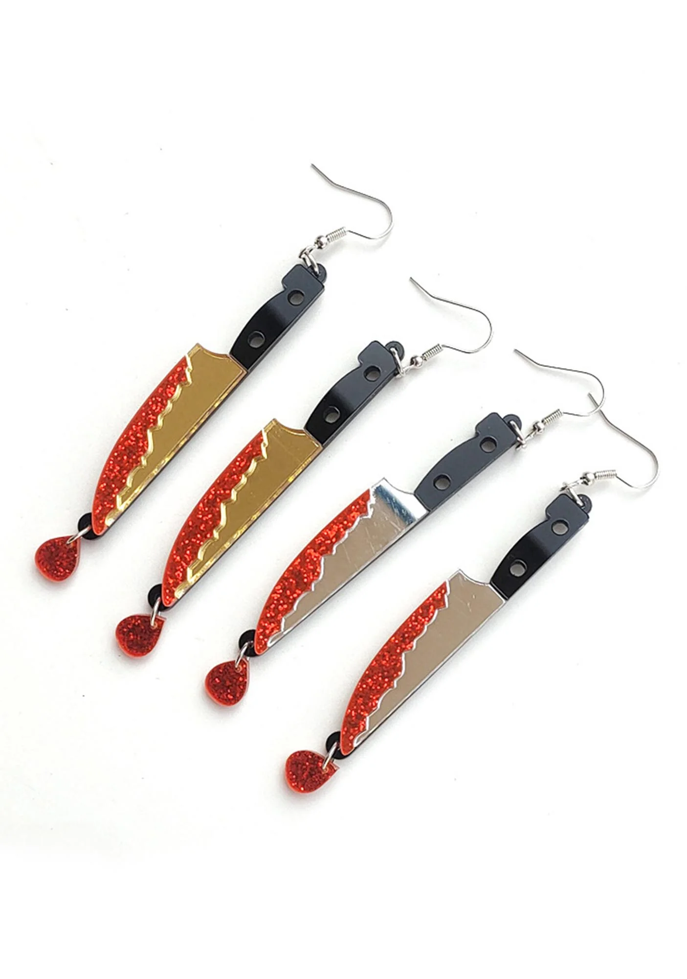 Halloween Bloody Dagger Y2K Earrings Cherrykitten - Image 2