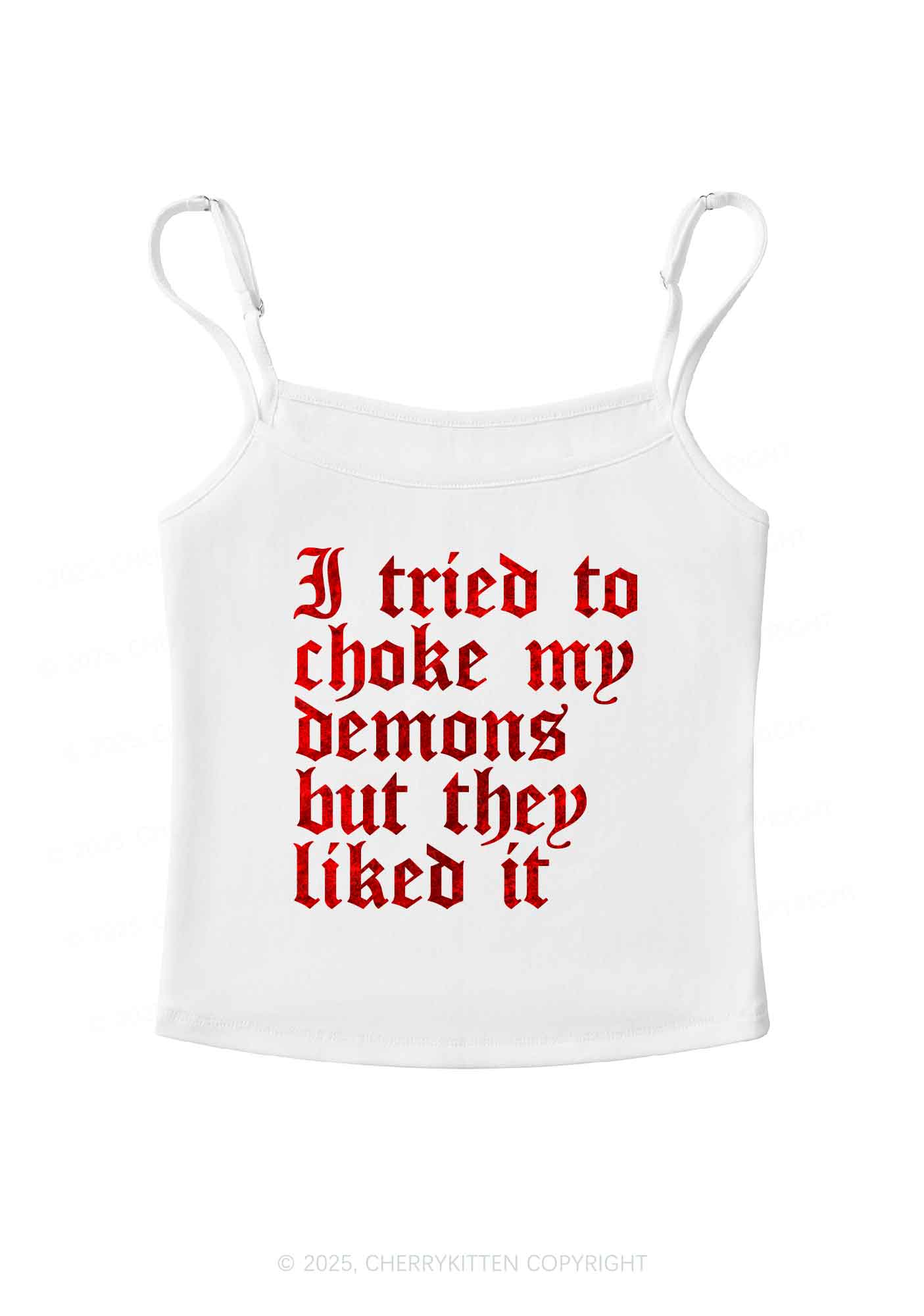 Halloween Choke Demons They Liked Y2K Spaghetti Strap Cami Cherrykitten - Image 4