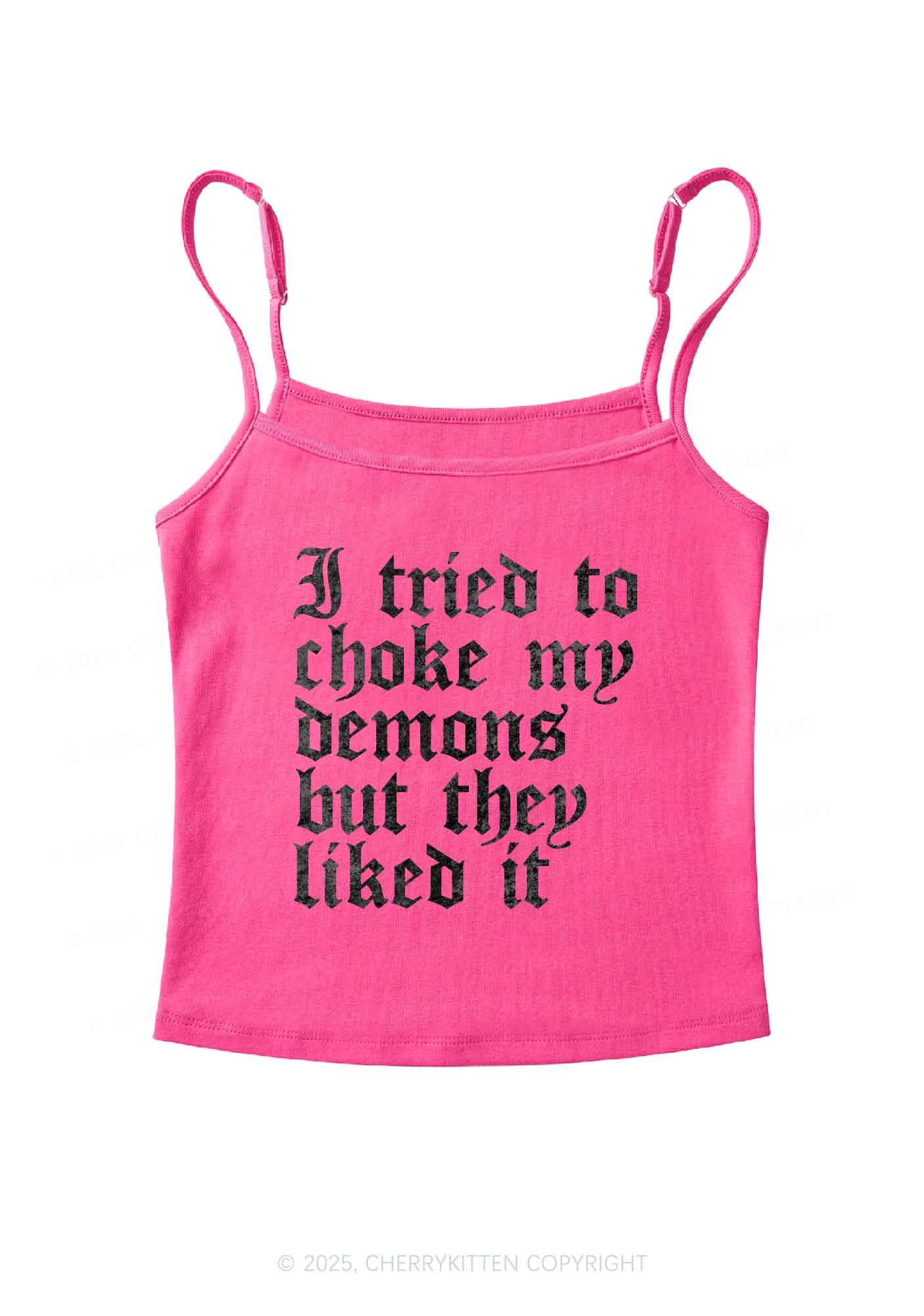 Halloween Choke Demons They Liked Y2K Spaghetti Strap Cami Cherrykitten - Image 5