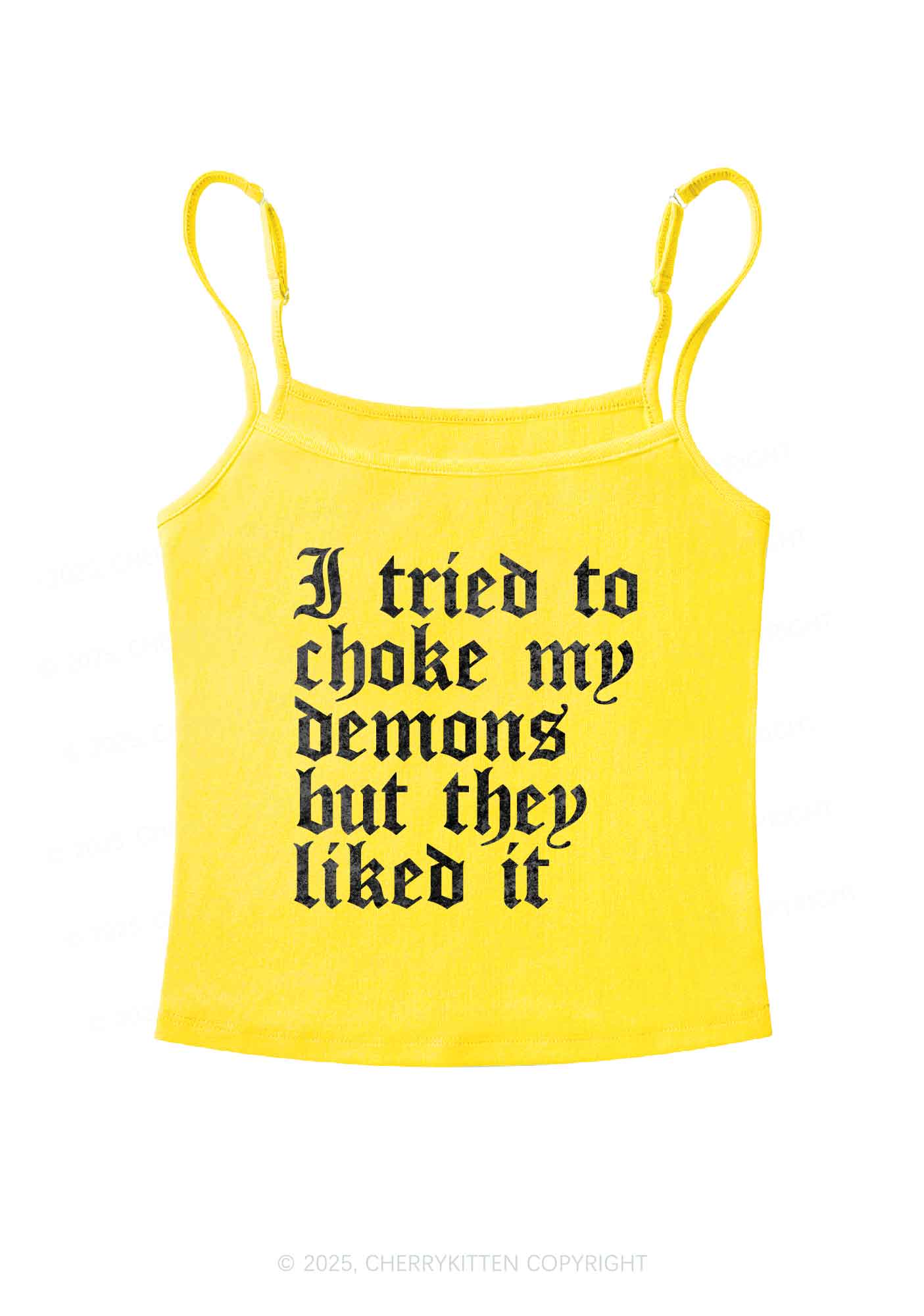 Halloween Choke Demons They Liked Y2K Spaghetti Strap Cami Cherrykitten - Image 6