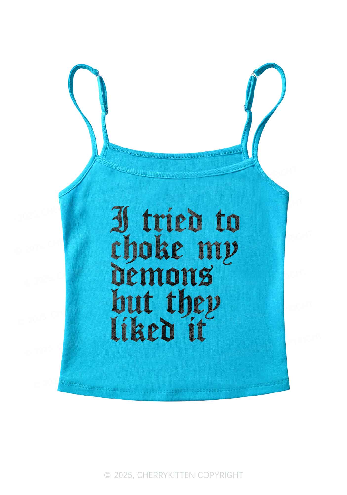 Halloween Choke Demons They Liked Y2K Spaghetti Strap Cami Cherrykitten - Image 7