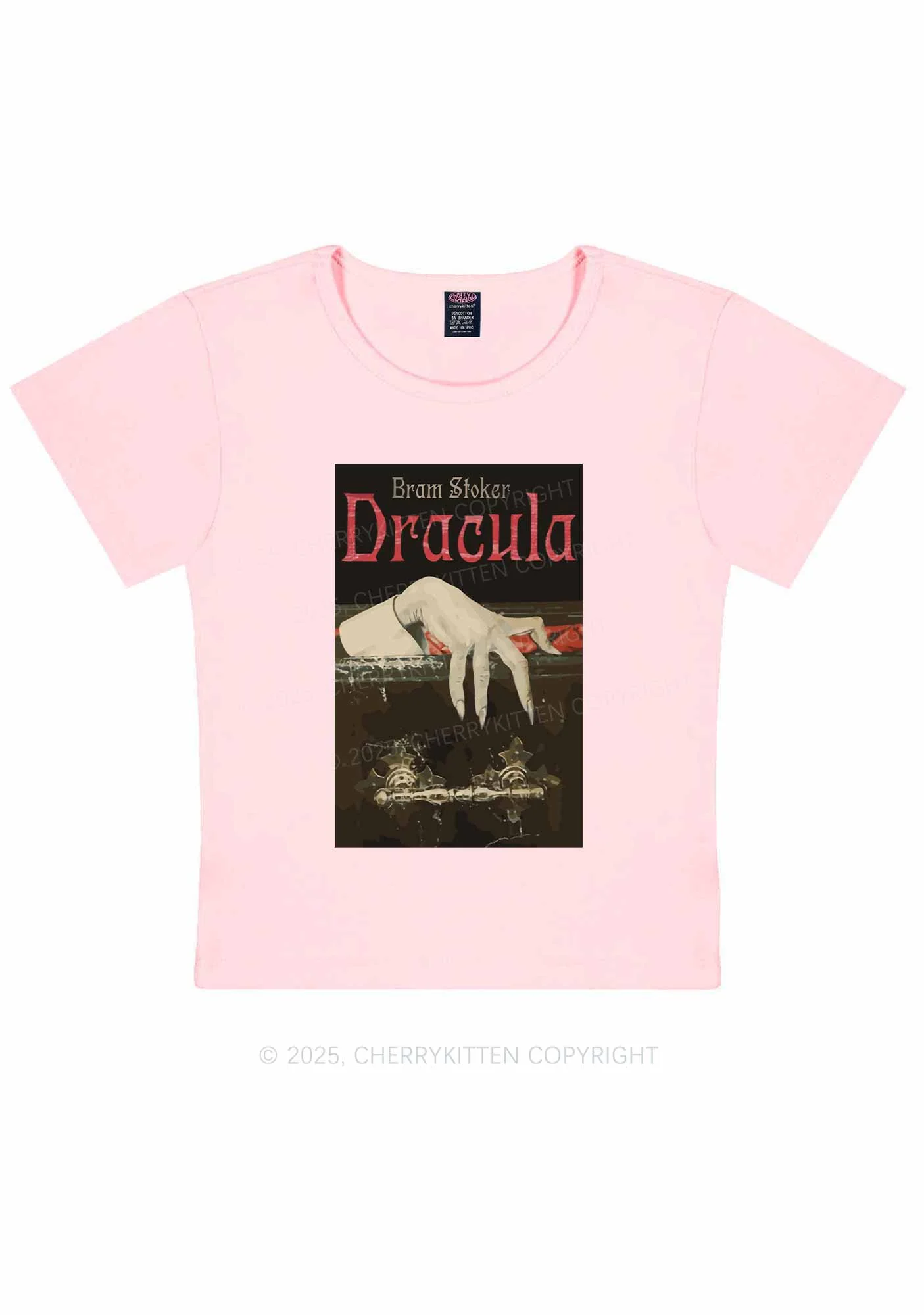 Halloween Creepy Claw Y2K Baby Tee Cherrykitten - Image 12
