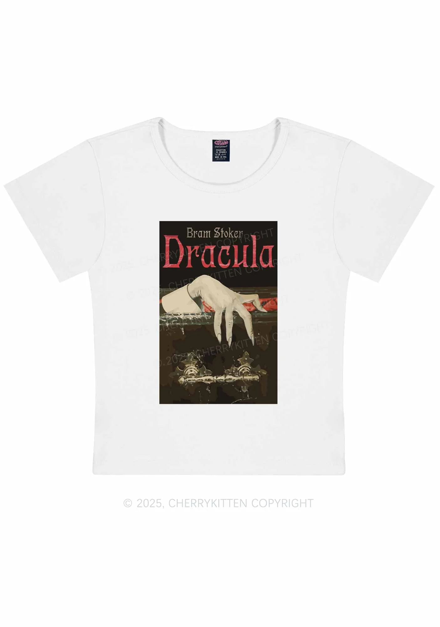 Halloween Creepy Claw Y2K Baby Tee Cherrykitten - Image 4
