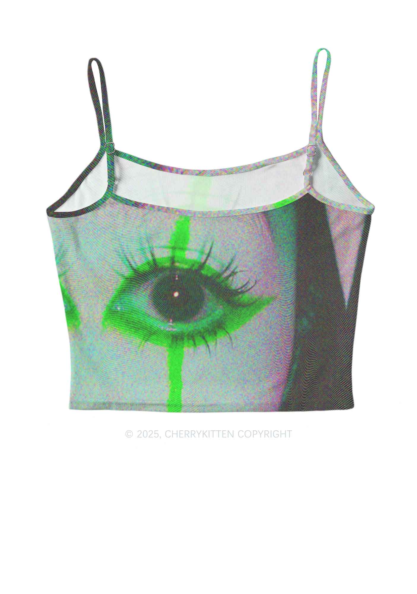 Halloween Cry Eye Y2K Mesh Cami Tank Cherrykitten - Image 3