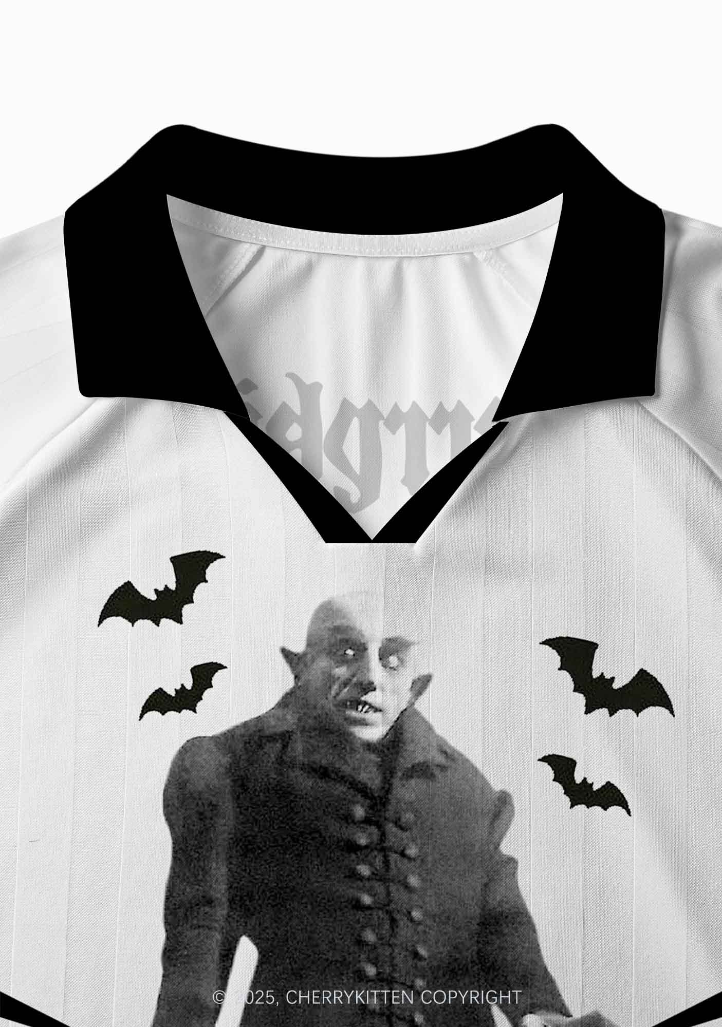 Halloween Custom Bat Monster Y2K Long Sleeve Sport Jersey Shirts Cherrykitten - Image 4