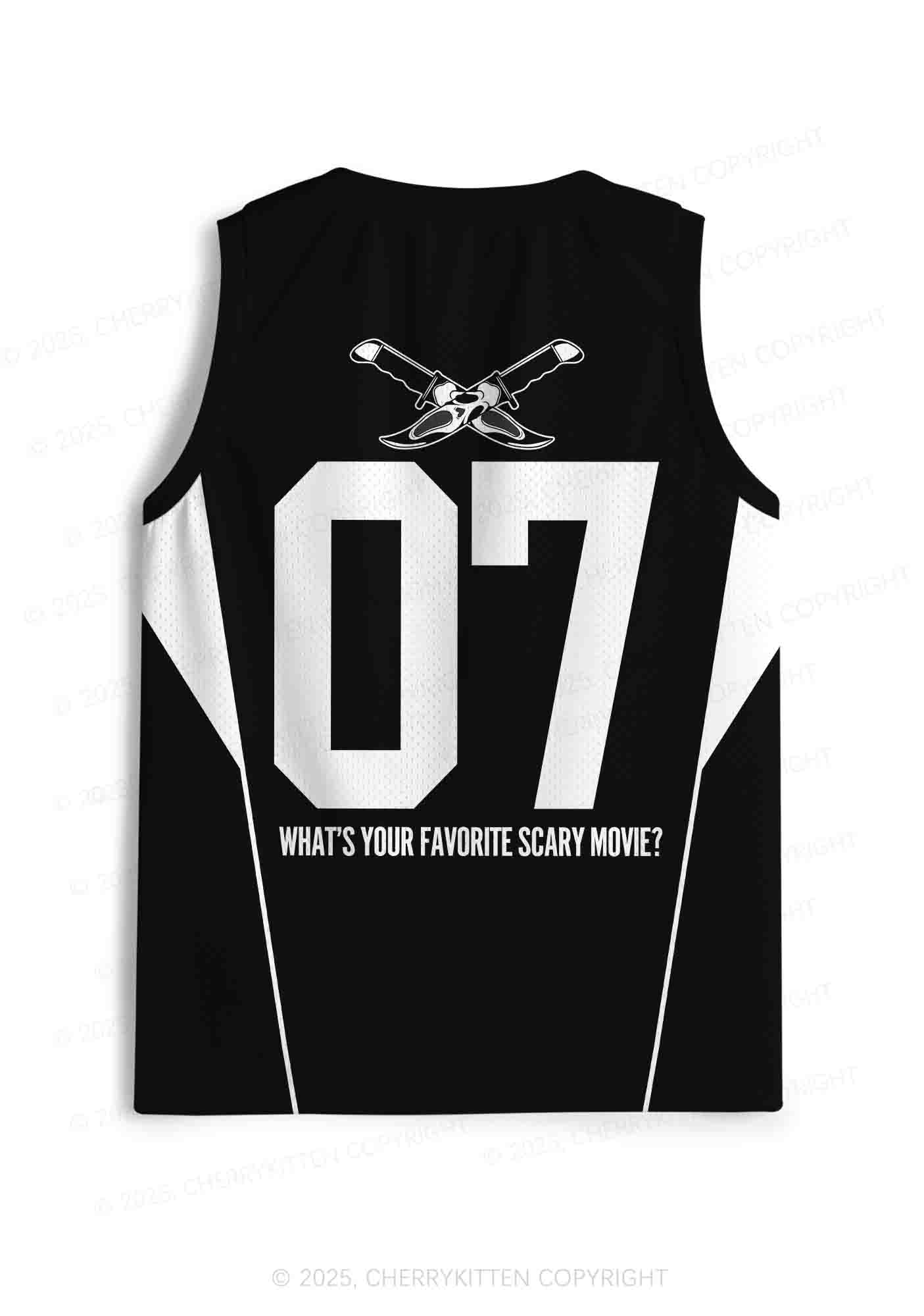 Halloween Custom Black Horror Club Y2K Sport Jersey Tank Cherrykitten - Image 2