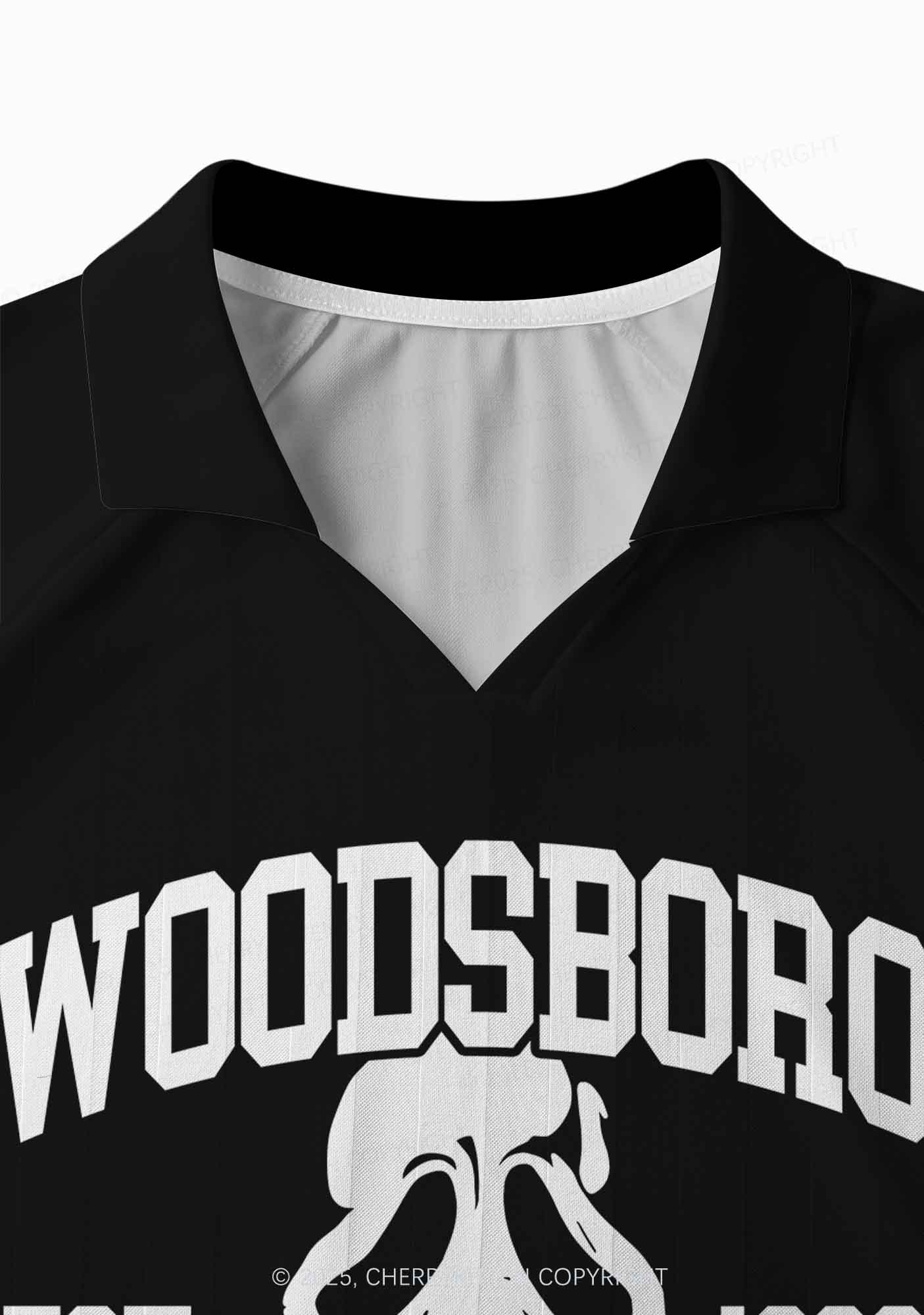 Halloween Custom Black Horror Club Y2K Sport Long Sleeve Jersey Shirts Cherrykitten - Image 4