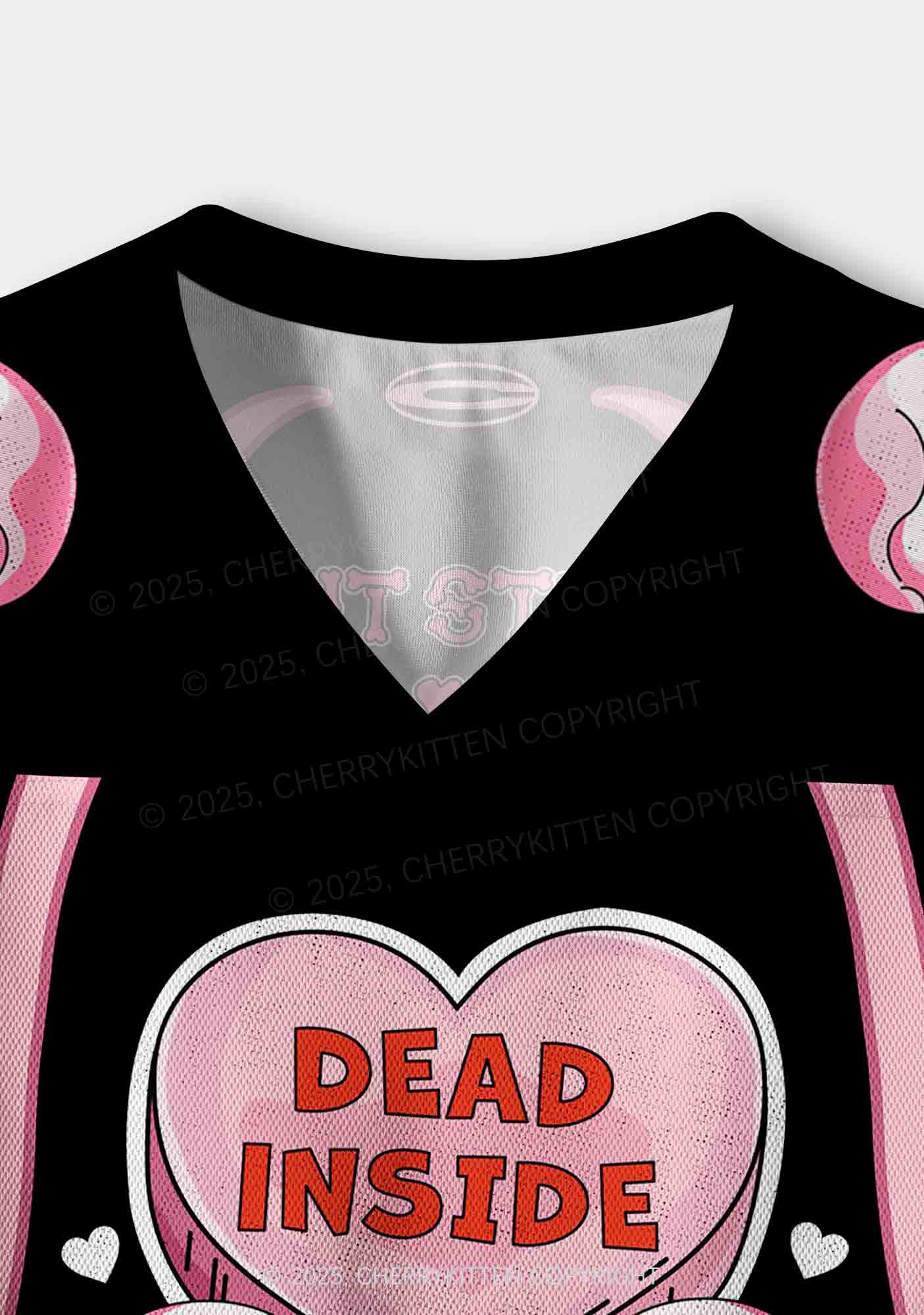 Halloween Custom Dead Inside Y2K Crop Sport Jersey Shirts Cherrykitten - Image 5