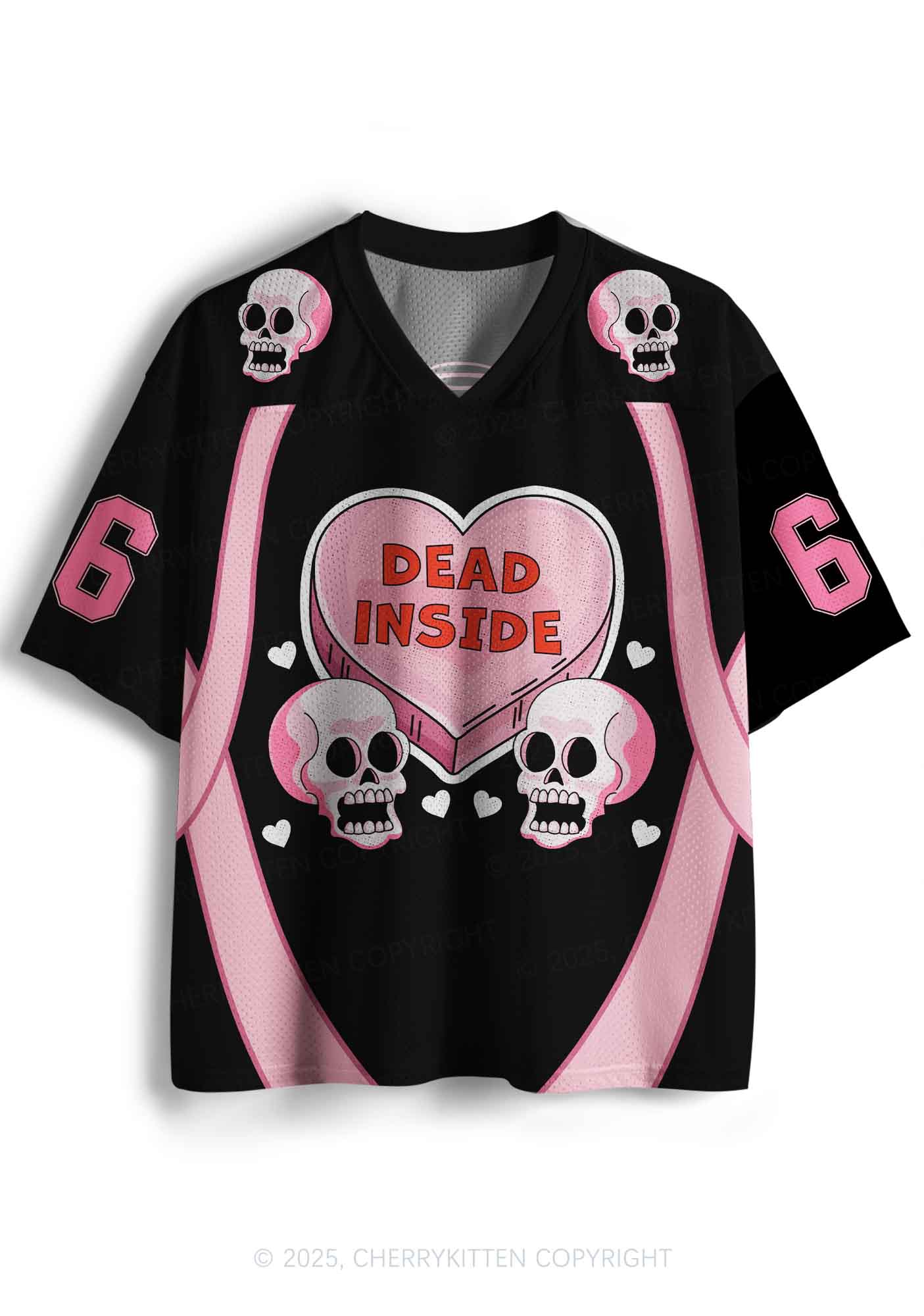 Halloween Custom Dead Inside Y2K Sport Jersey Shirts Cherrykitten - Image 2